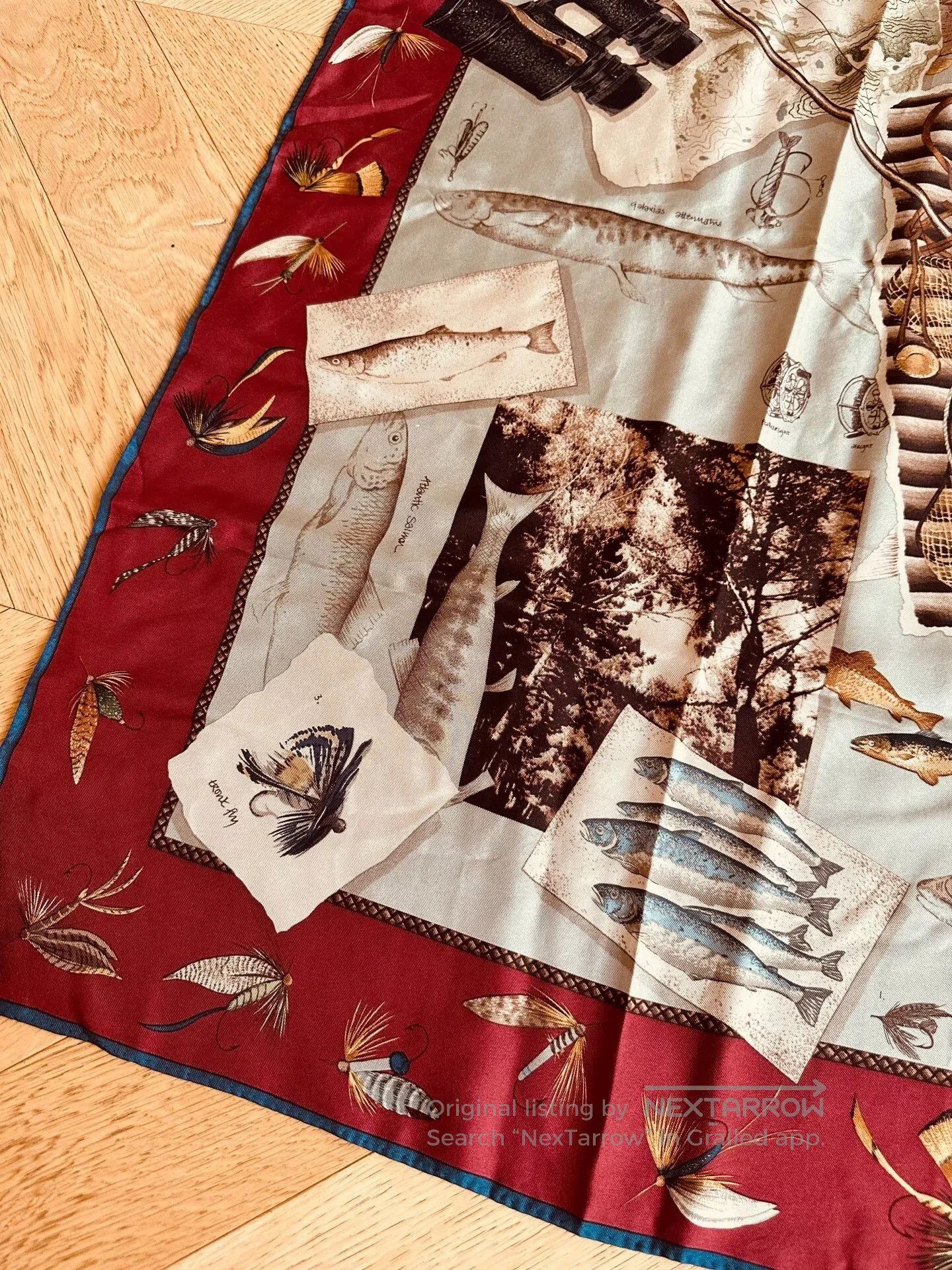 Polo Ralph Lauren Ralph Lauren Silk Fishing Print Scarf. Size ONE SIZE - 2 Thumbnail