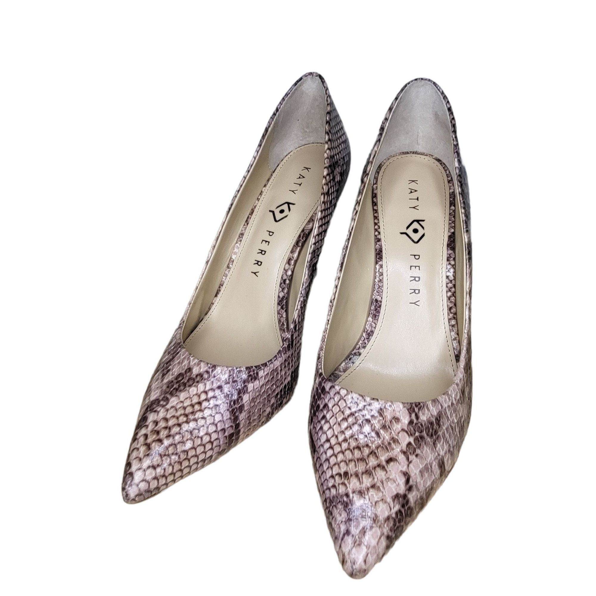 Designer Katy Perry The Sissy Heels Women Sz 8 Snakeskin Leather Stil Size US 8 / IT 38 - 3 Thumbnail