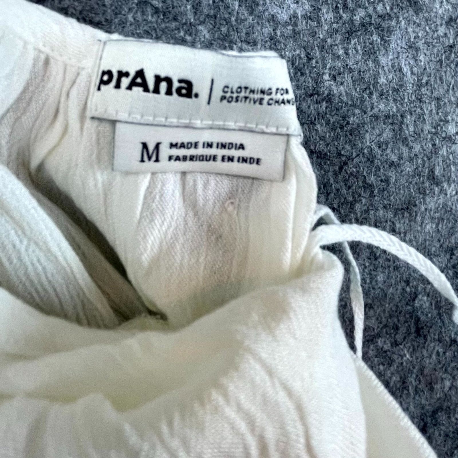 Prana Prana Fernie Wide Leg Jumpsuit Womens Med White LIghtweight Size 30" / US 8 / IT 44 - 6 Thumbnail