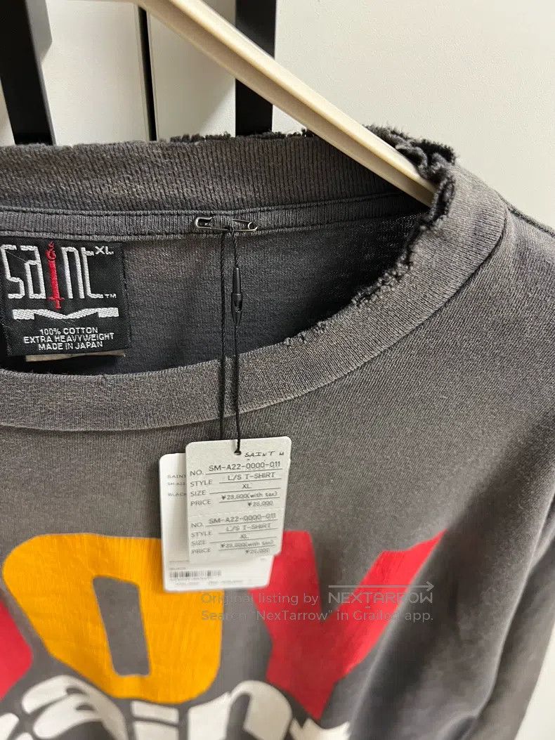 Saint Michael Saint Michael Crackle print vintage distressed long sleeve Size US XL / EU 56 / 4 - 5 Thumbnail
