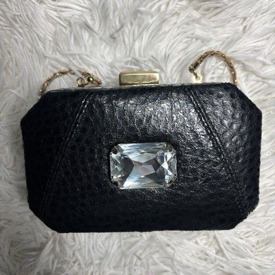 Other RARE Inge Christopher Snake Skin clutch purse Swarovski Cent Size ONE SIZE - 11 Thumbnail