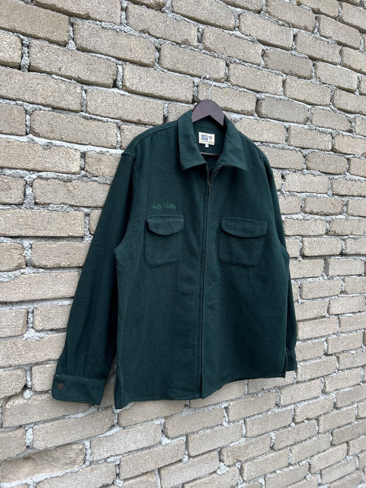 Vintage Vintage Verte Vallee Wool Zipper Jacket Size US XL / EU 56 / 4 - 3 Thumbnail