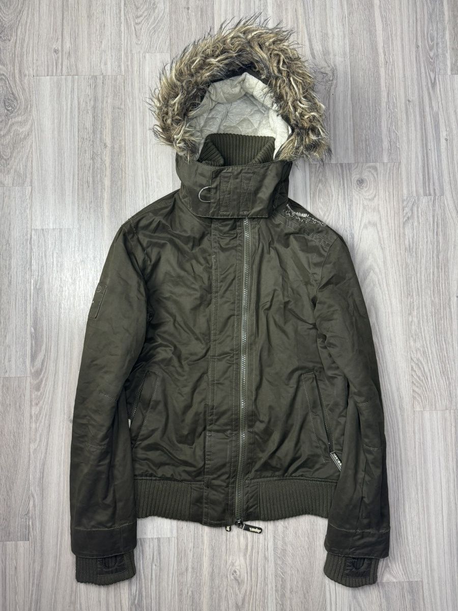 Japanese Brand Military Y2K doublezip fur hood jacket Alpha LGB Goa vibe Size US M / EU 48-50 / 2 - 7 Thumbnail