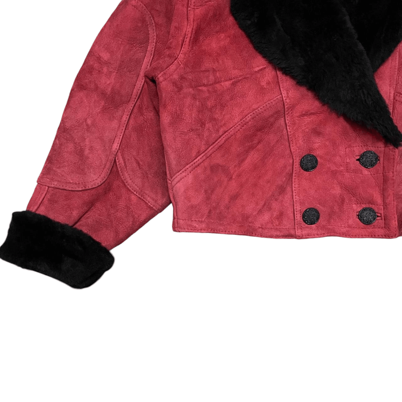 Japanese Brand Vintage Esordio Leather Jacket Shearling Cropped Size US M / EU 48-50 / 2 - 3 Thumbnail