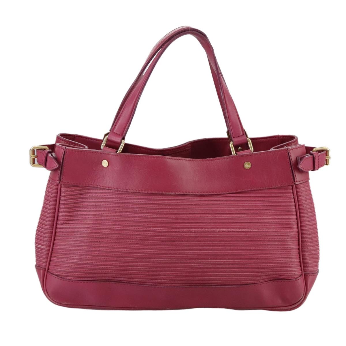 Burberry Blue Label Hand Bag Leather Pink Gold