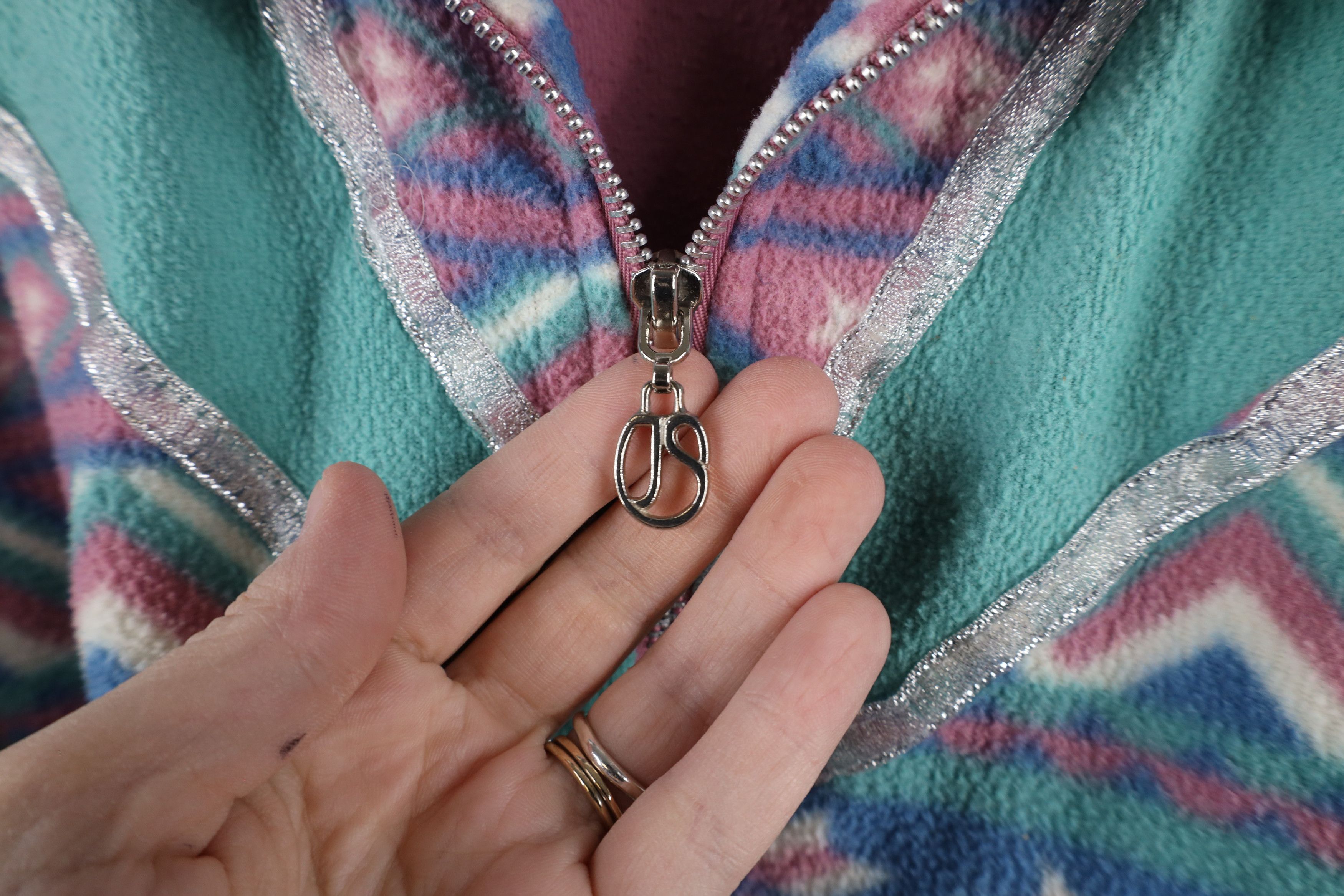 Vintage Vintage 90s Streetwear Southwestern Full Zip Fleece Jacket Size L / US 10 / IT 46 - 5 Thumbnail