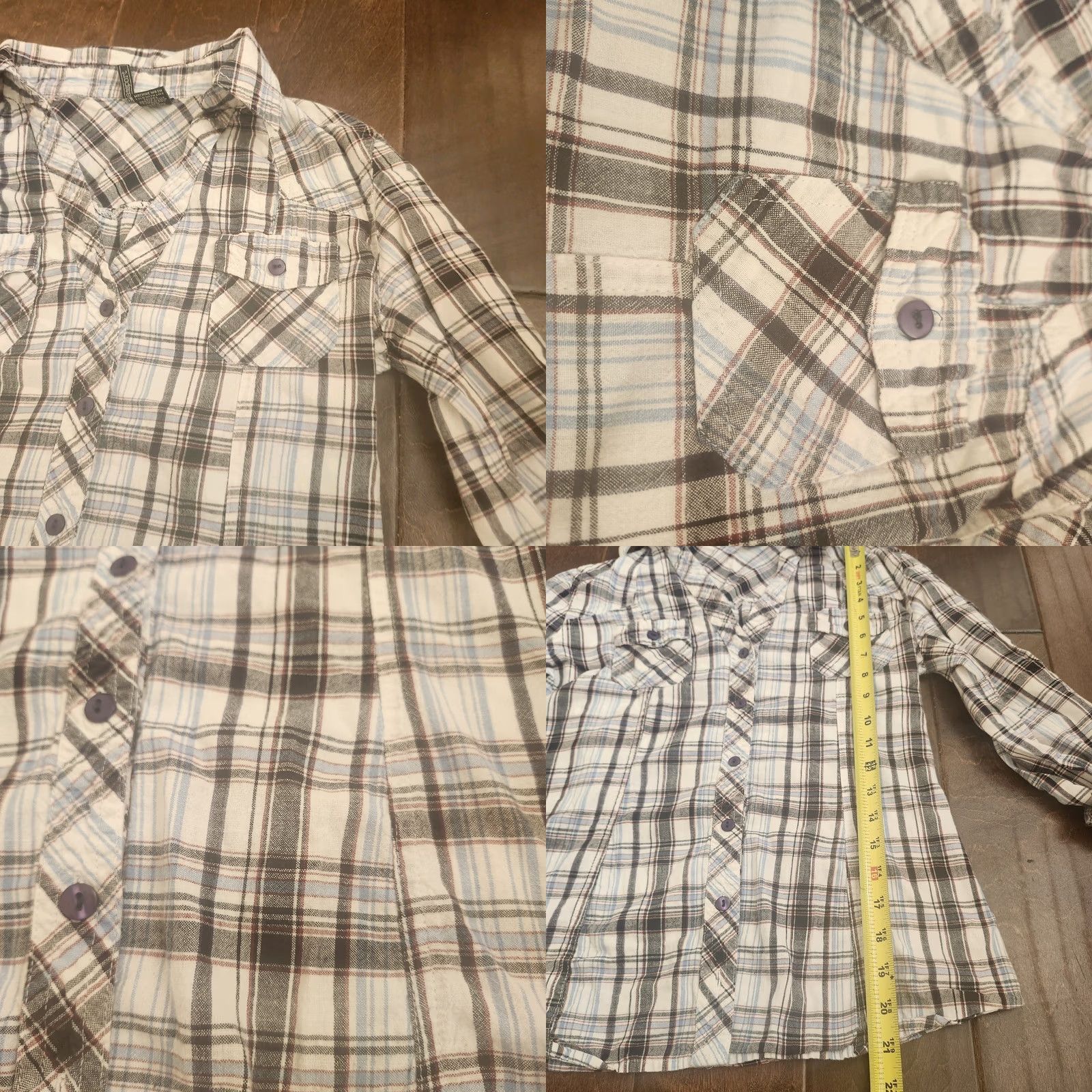 Vintage VINTAGE Passport Women's JUNIOR Plaid Button Up Shirt 3/4 Sleeve XS? Size S / US 4 / IT 40 - 8 Thumbnail