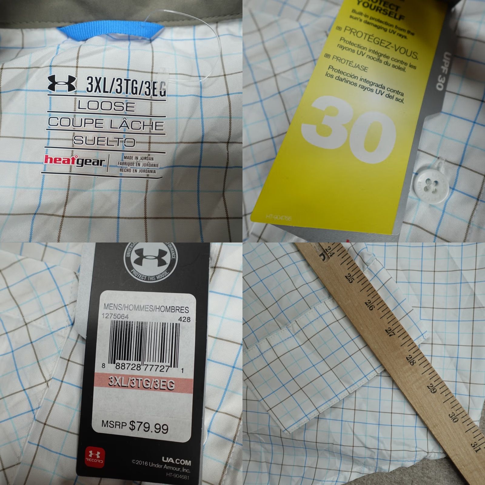 Under Armour Under Armour Mens Shirt 3XL White Plaid UPF 30 Performance Vents NEW READ Shirt Mens 3XL White Plaid UPF 30 Performance Vents NEW READ Size US XXL / EU 58 / 5 - 8 Thumbnail