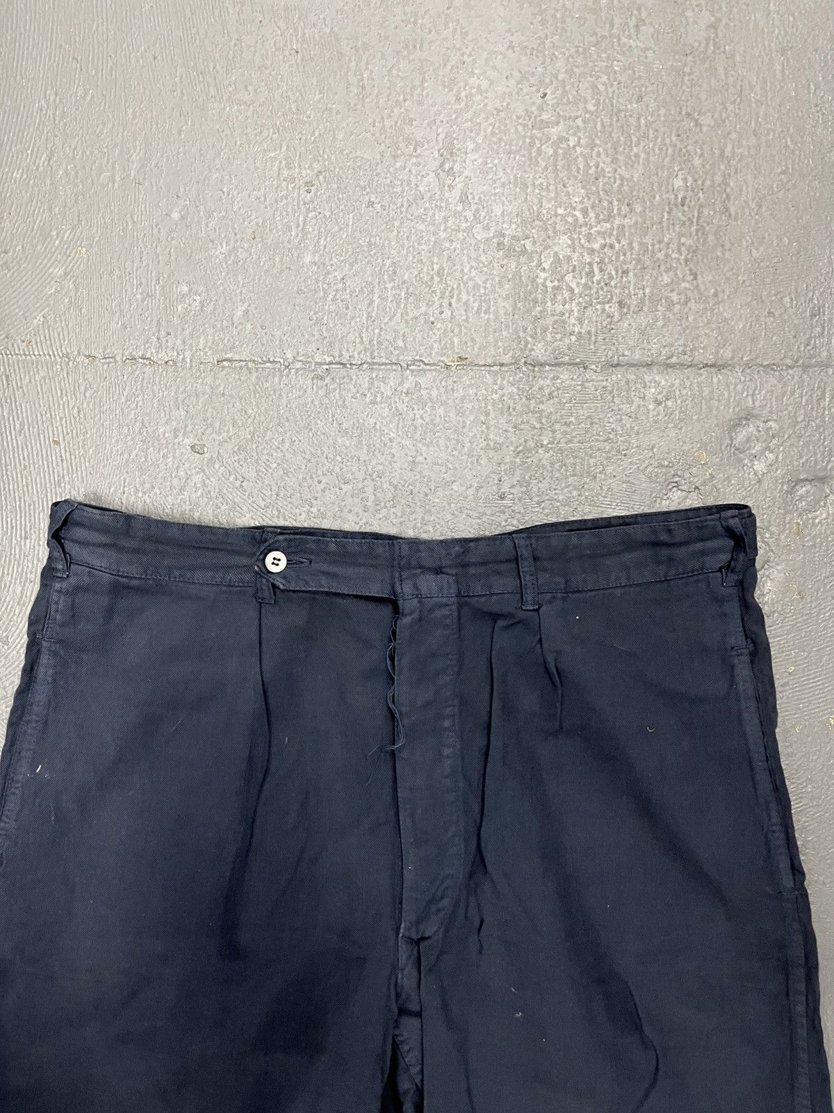 Other Vintage French Navy Pleated Trousers Size US 36 / EU 52 - 3 Thumbnail