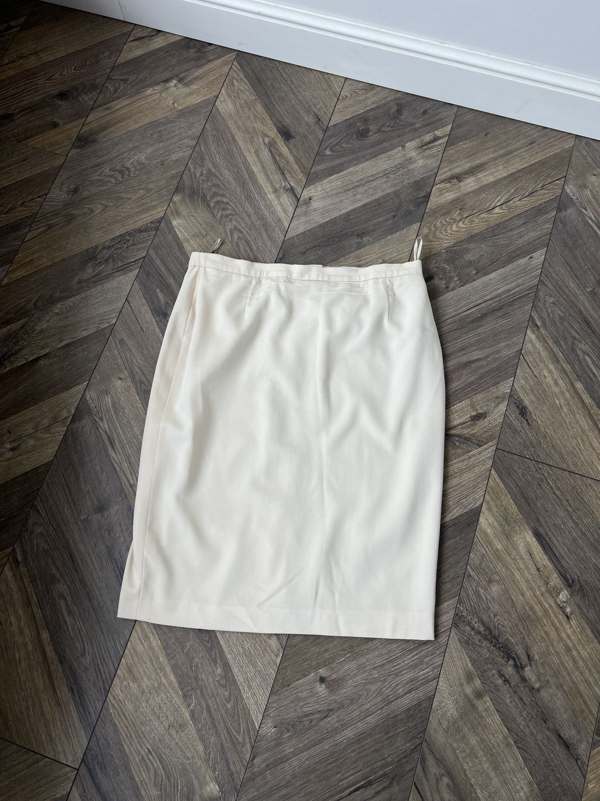 Designer × Escada × Vintage Vintage ESCADA Cream White Pencil Skirt Elegant Office Wear Size M / US 6-8 / IT 42-44 - 5 Thumbnail