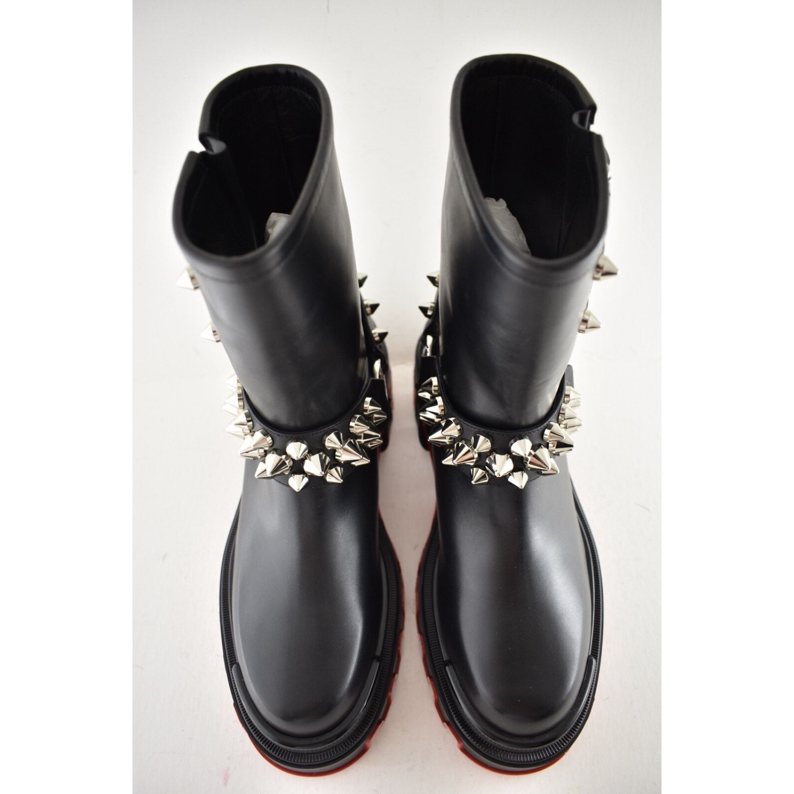Christian Louboutin Christian Louboutin Dune Bike Spike Black Leather Platform Size US 9 / IT 39 - 12 Thumbnail