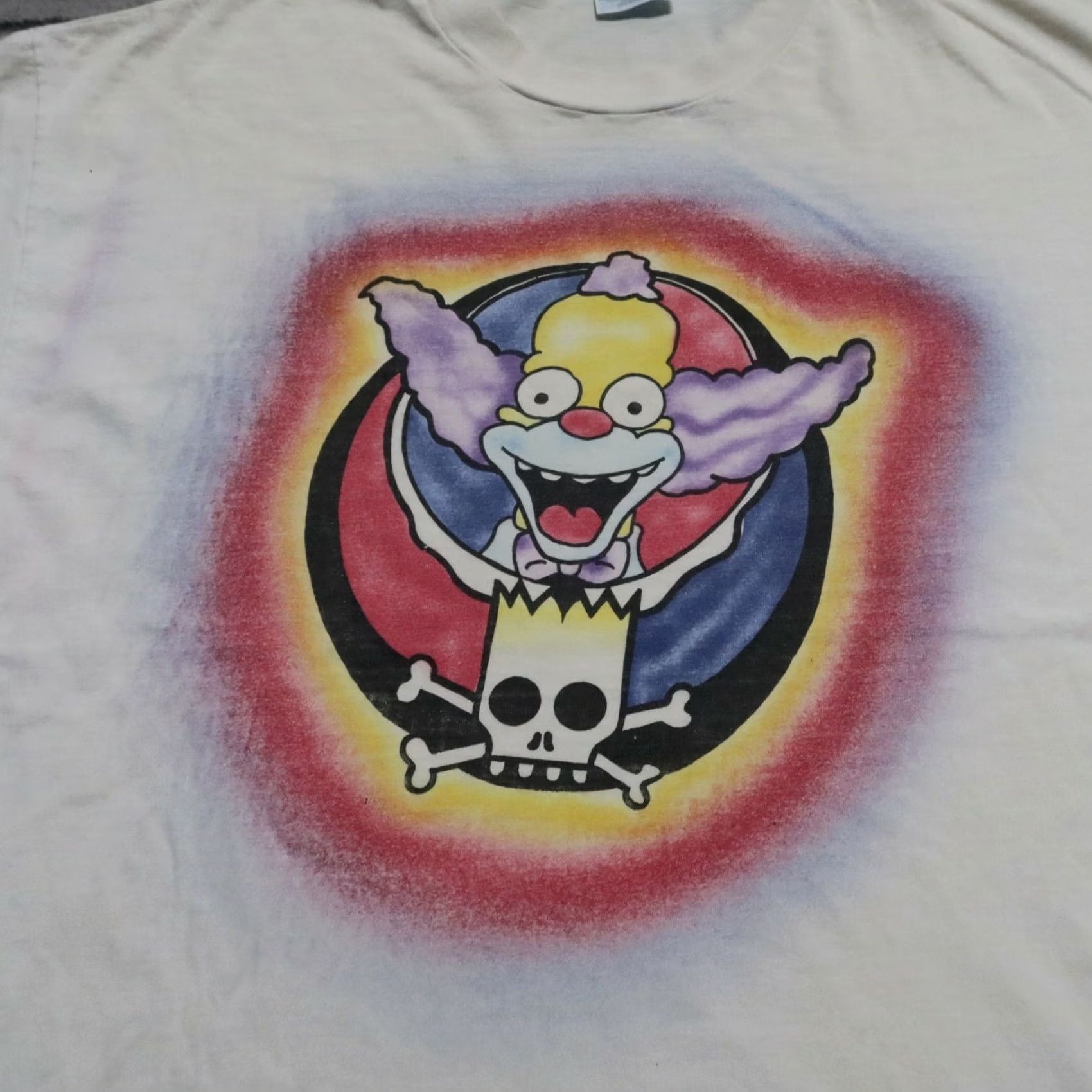 Hanes Vintage Krusty The Clown Simpsons Shirt XL Men White Hanes T-Shirt 90s Made in USA Size US XL / EU 56 / 4 - 2 Thumbnail