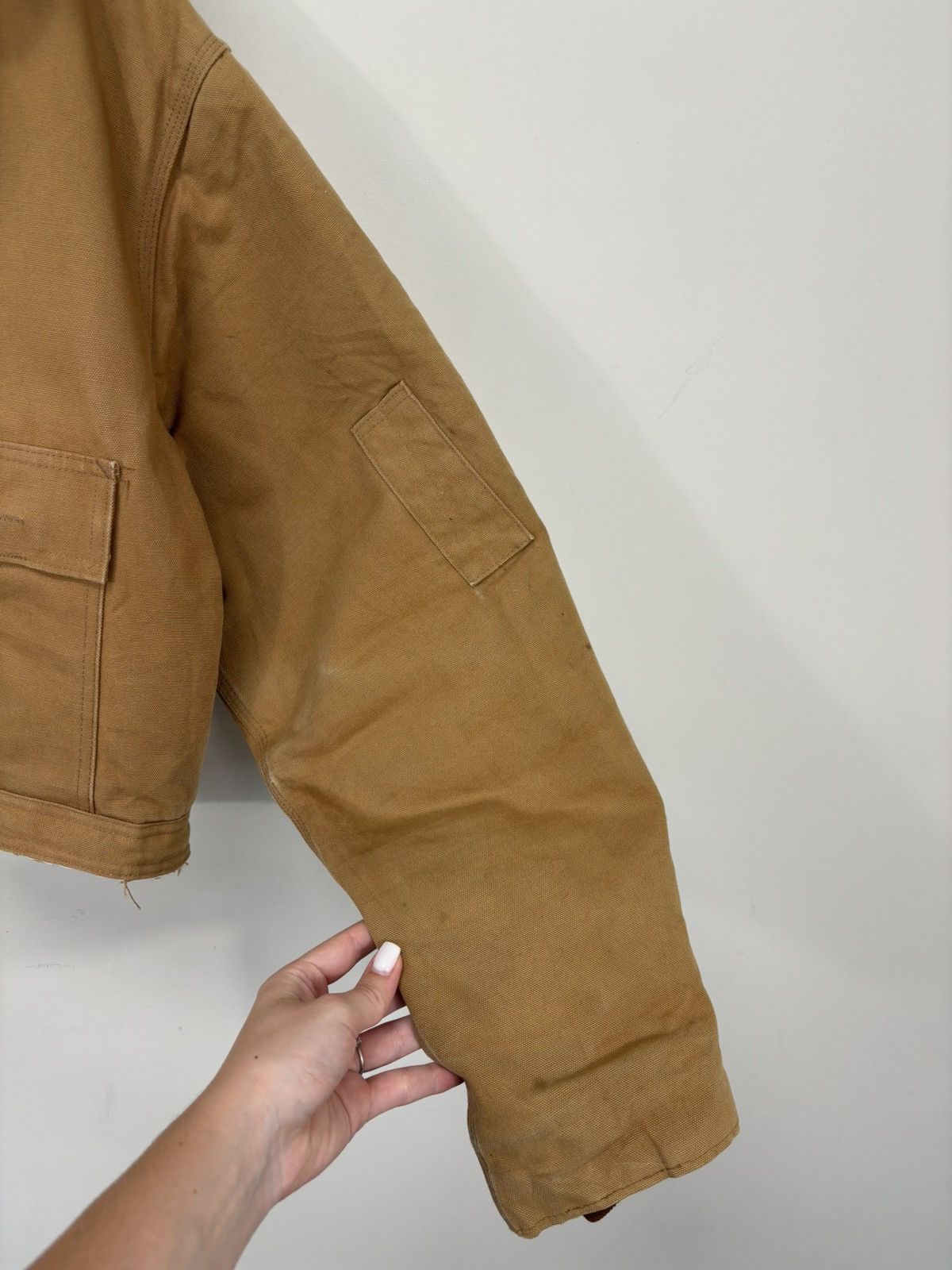 Carhartt Vintage 90s Carhartt USA Workwear Hooded Boxy Cropped Jacket Size US L / EU 52-54 / 3 - 14 Thumbnail