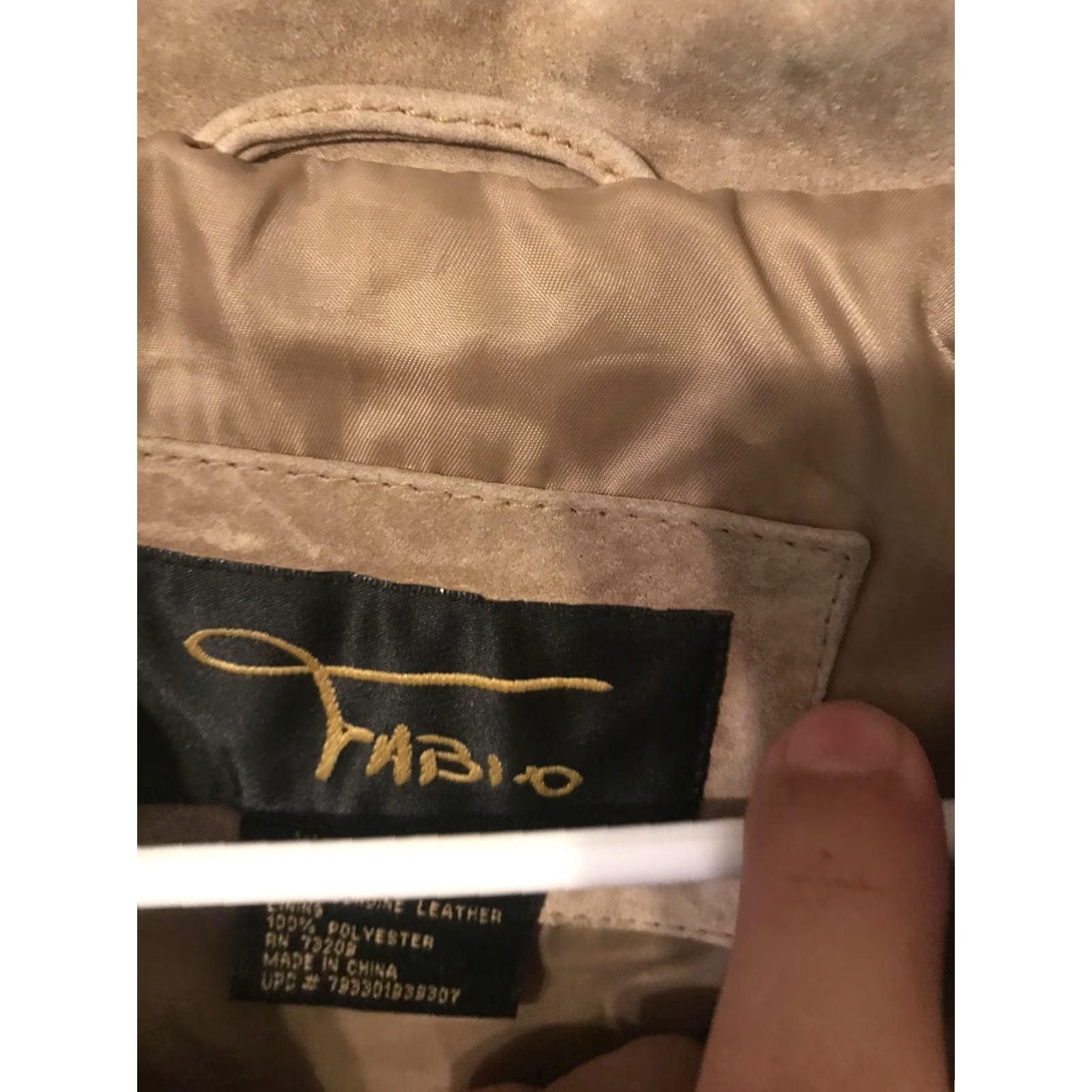 FABI Fabio Women's Leather Jacket Tan Suede Finish Jacket L Tan Women's Basic Jacket Fall Spring Winter Casual Party/Cocktail Size L / US 10 / IT 46 - 4 Thumbnail