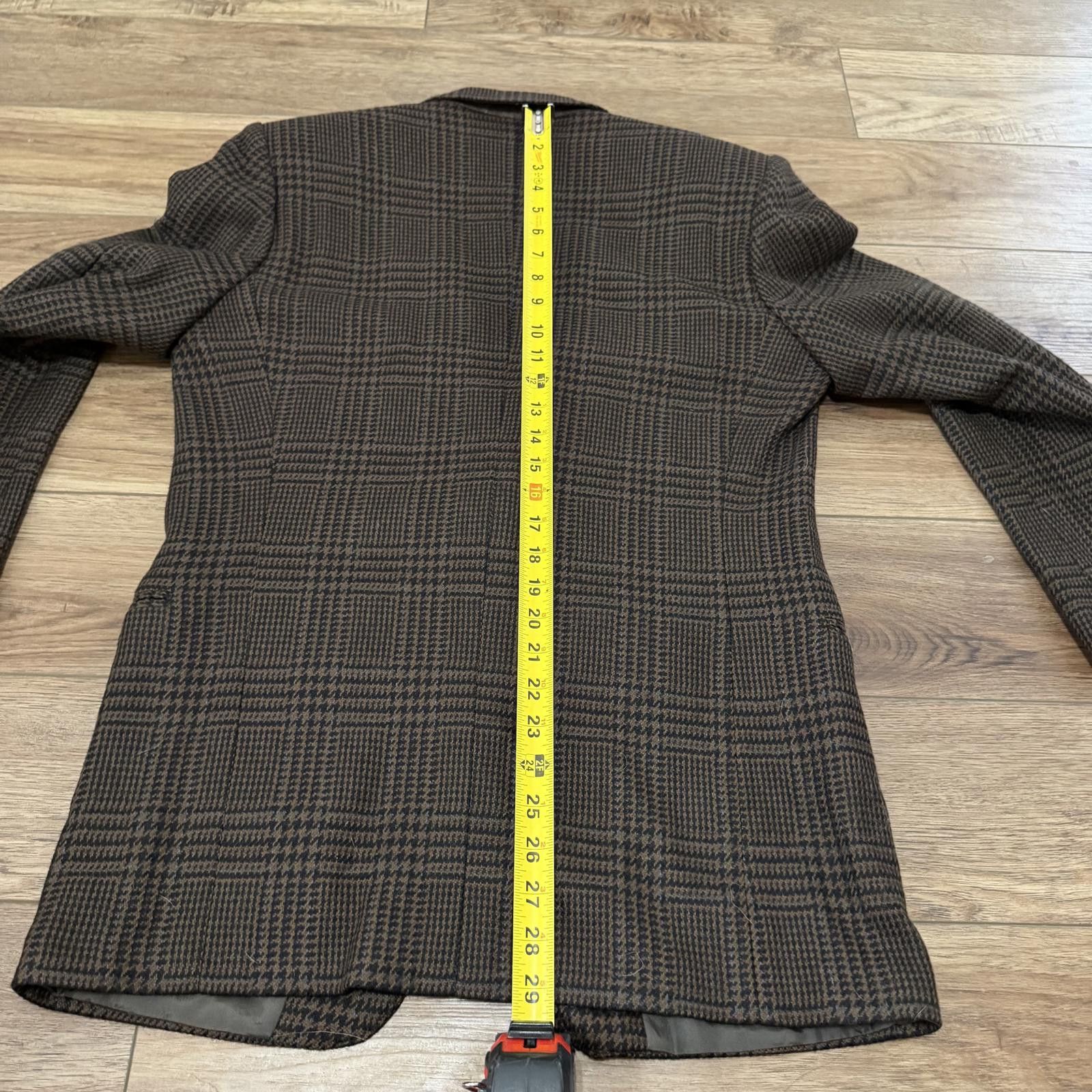 Hugo Boss Vintage 80s Hugo Boss Plaid Blazer Cashmere Loro Piana Size 36R - 8 Thumbnail