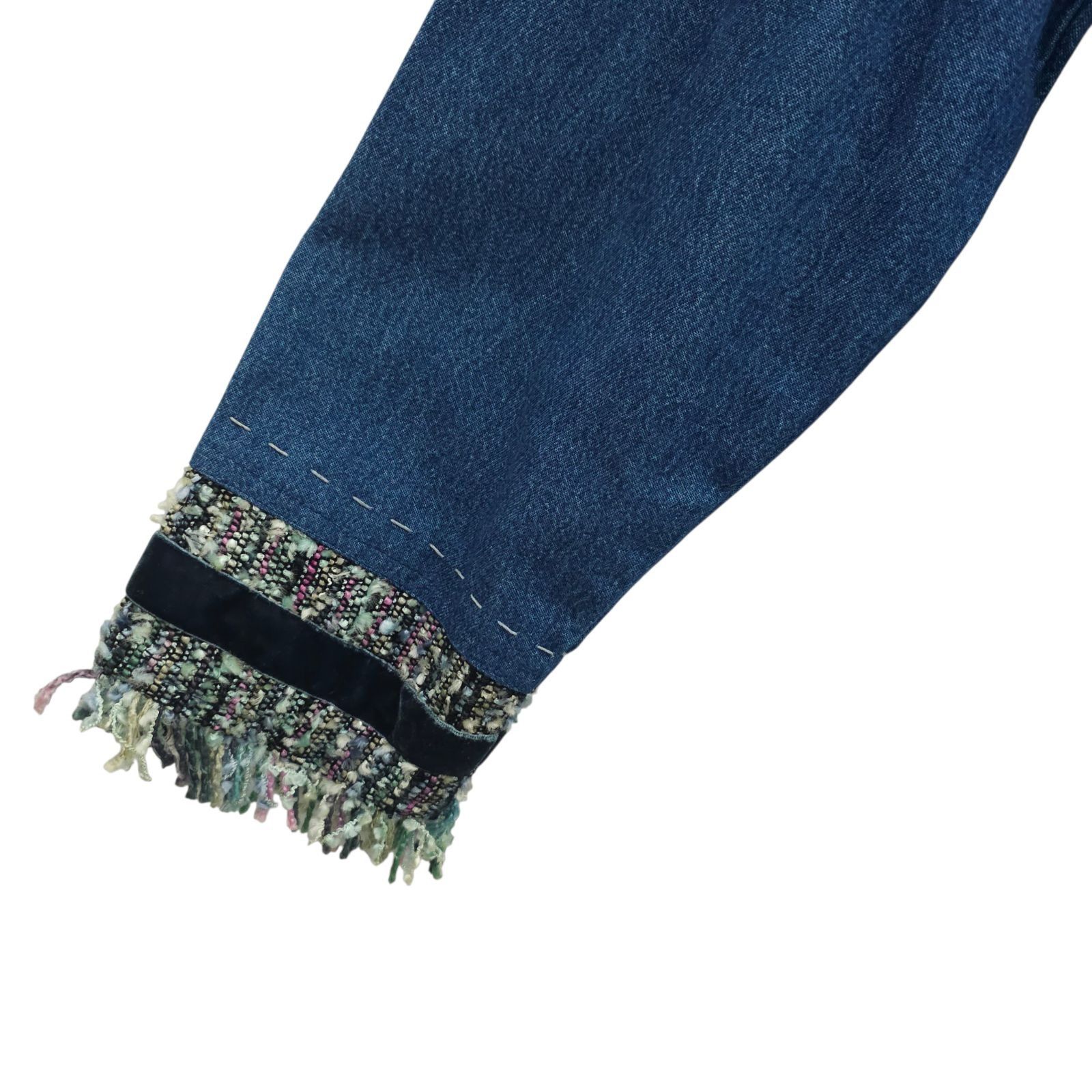 Other Yak Magik Jacket XL Denim Funky Boho Fringe Art to Wear Size XL / US 12-14 / IT 48-50 - 17 Thumbnail