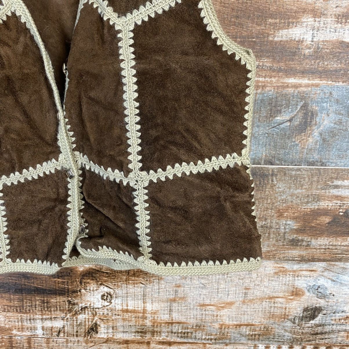 Leather DL Japan handmade leather vintage Brown Vest #C1136 Size US XS / EU 42 / 0 - 8 Thumbnail