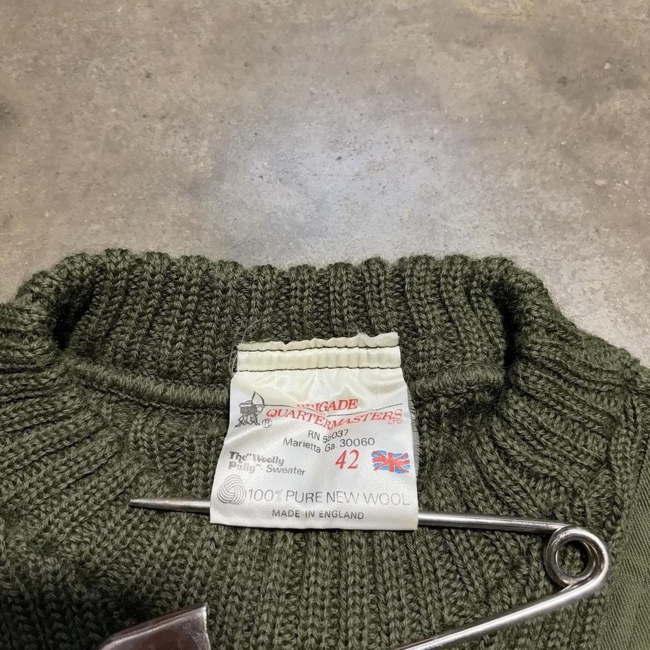 Vintage Vintage British Military Sweater Woolly Pully Ribbed Knit Size US L / EU 52-54 / 3 - 7 Thumbnail