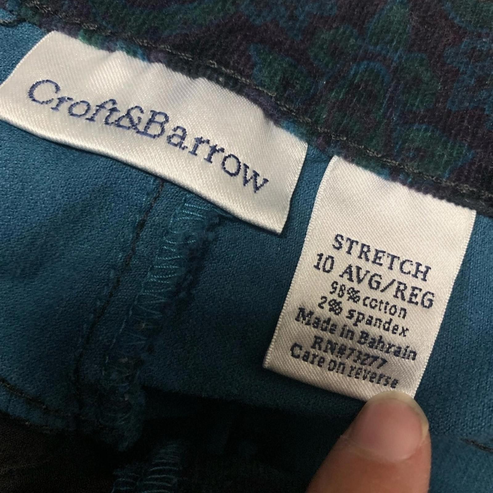 Croft & Barrow Croft & Barrow Blue Patterned Pants Size 32" / US 10 / IT 46 - 4 Thumbnail