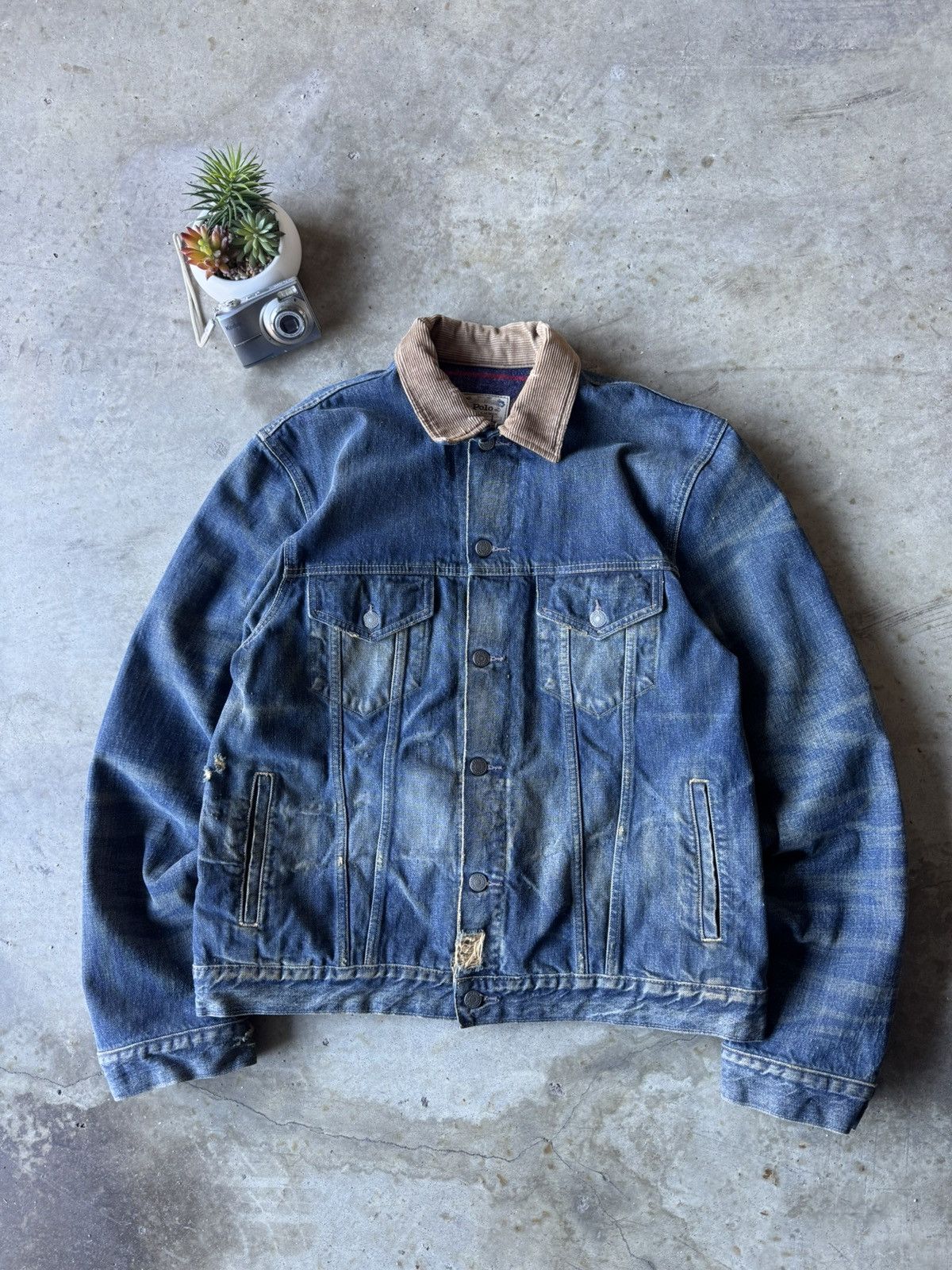 Polo Ralph Lauren × Vintage Vintage Polo Ralph Lauren Denim Jacket Size US L / EU 52-54 / 3 - 1 Thumbnail