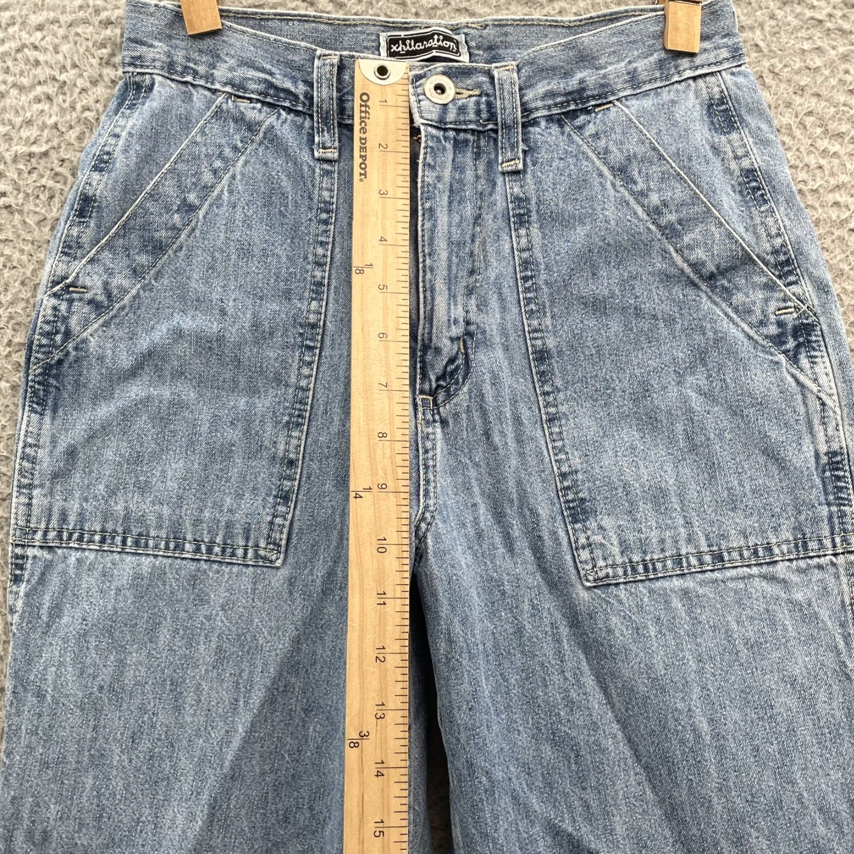 Vintage VINTAGE Xhilaration Jeans Women's 3 25x29* Y2K 90's Wide Retro Cl Academia Shirt Women 25 Blue Jeans Mens Women Girls Size 42" / US 20 - 6 Thumbnail