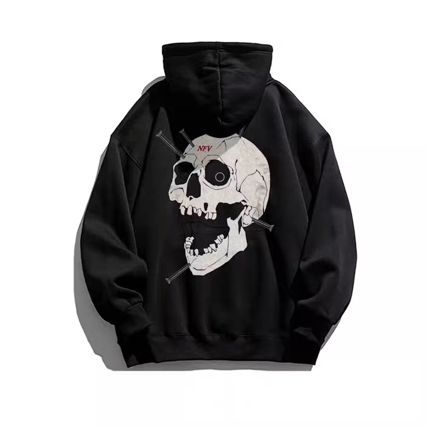 Retro hip-hop skull design dark style hooded sweatshirt