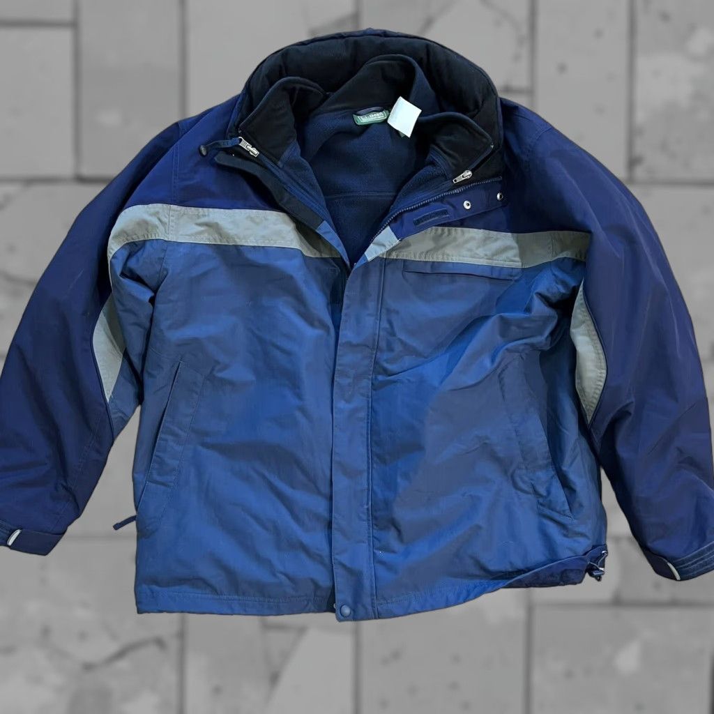 Vintage L.L. Bean Windbreaker Jacket Men XL Blue Fleece Lined 2-in-1 Outdoor Outerwear Size US XL / EU 56 / 4 - 1 Thumbnail