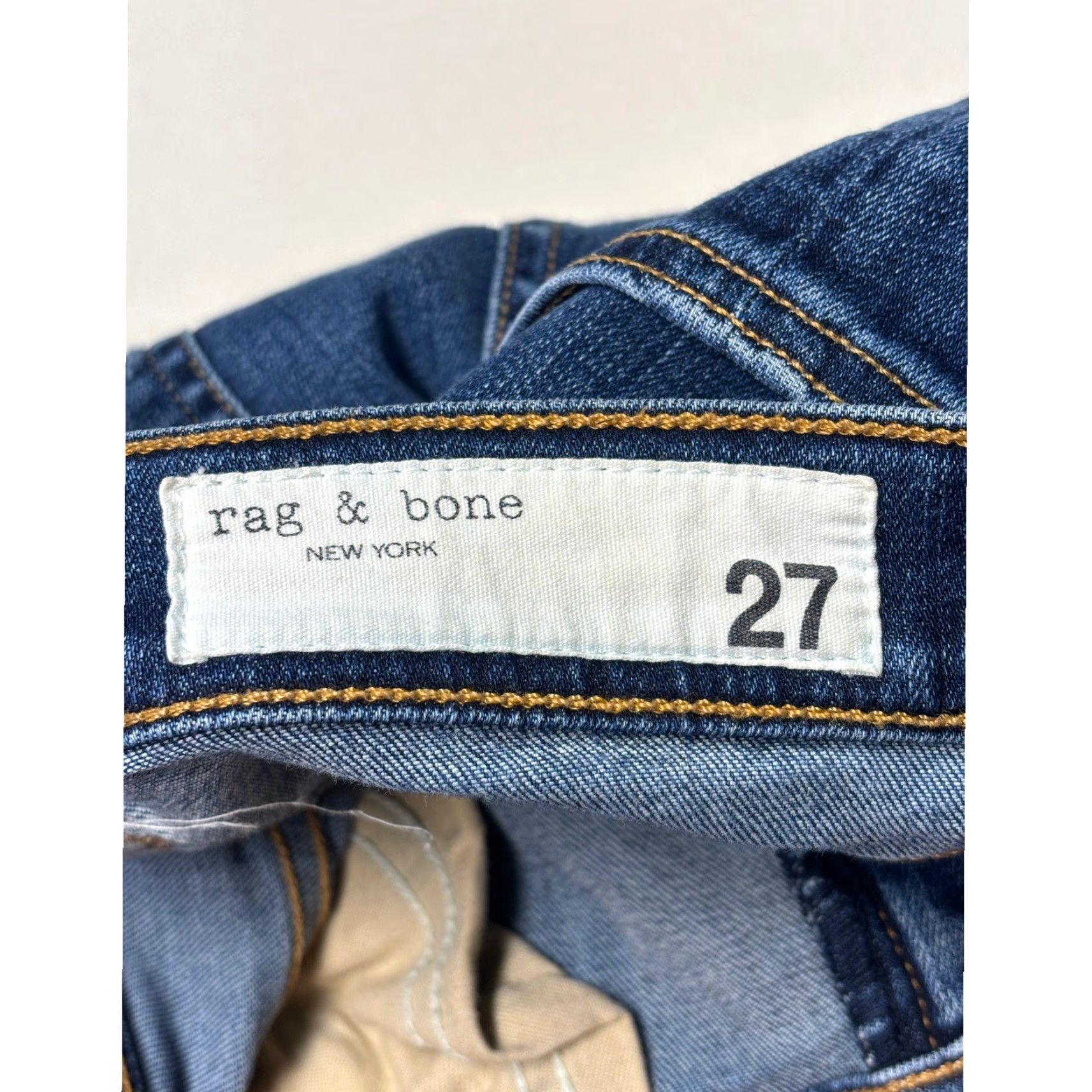 Rag & Bone Rag & Bone Jeans Elton High Rise Skinny Womens 27x29 Blue Distressed 5-Pocket Denim Slim Stretch Wool? Size 27" / US 4 / IT 40 - 5 Thumbnail