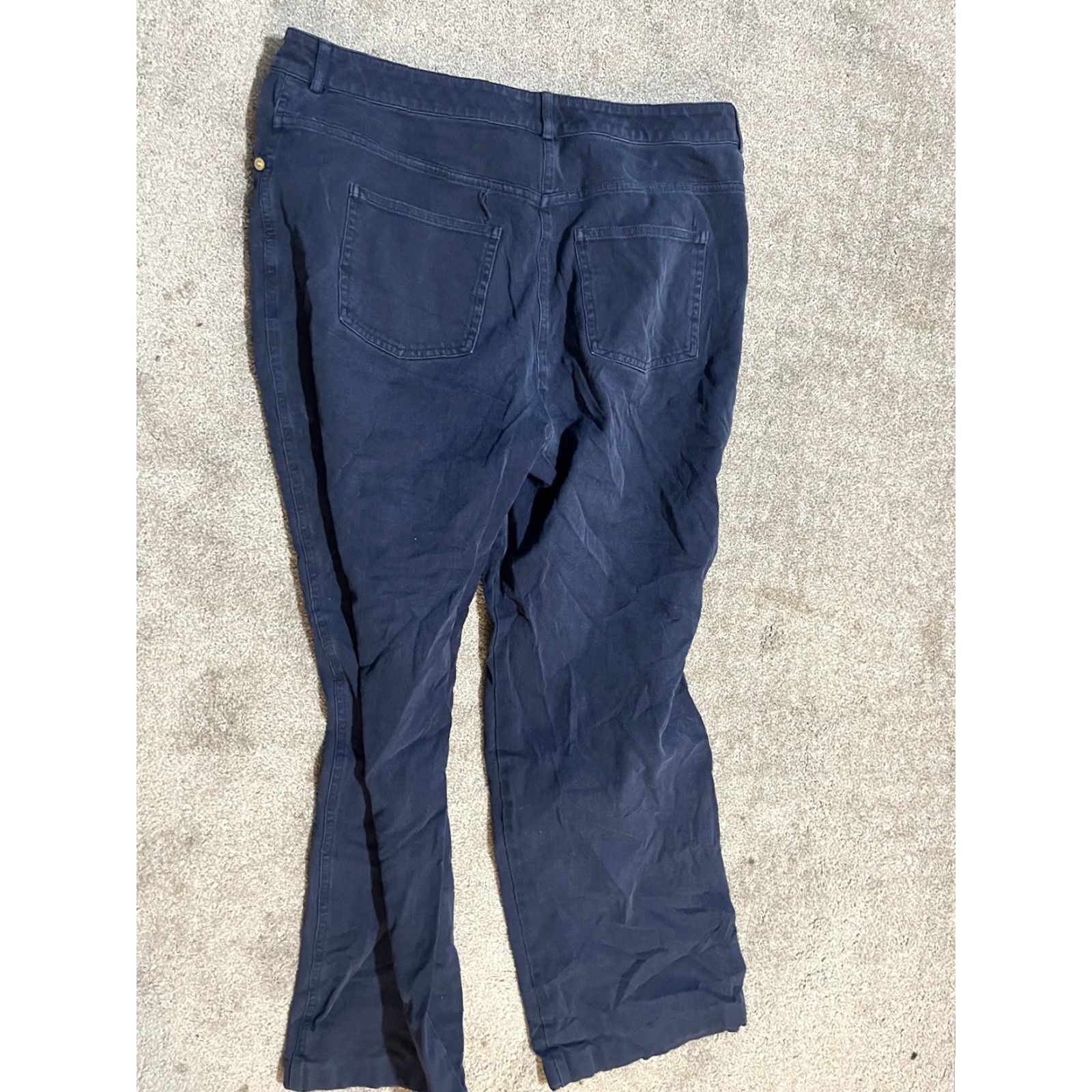 Vintage ST JOHN KNIT SPORT Pants Women's Size 12 Navy Blue Twill Straight Size 34" / US 12 / IT 48 - 3 Thumbnail