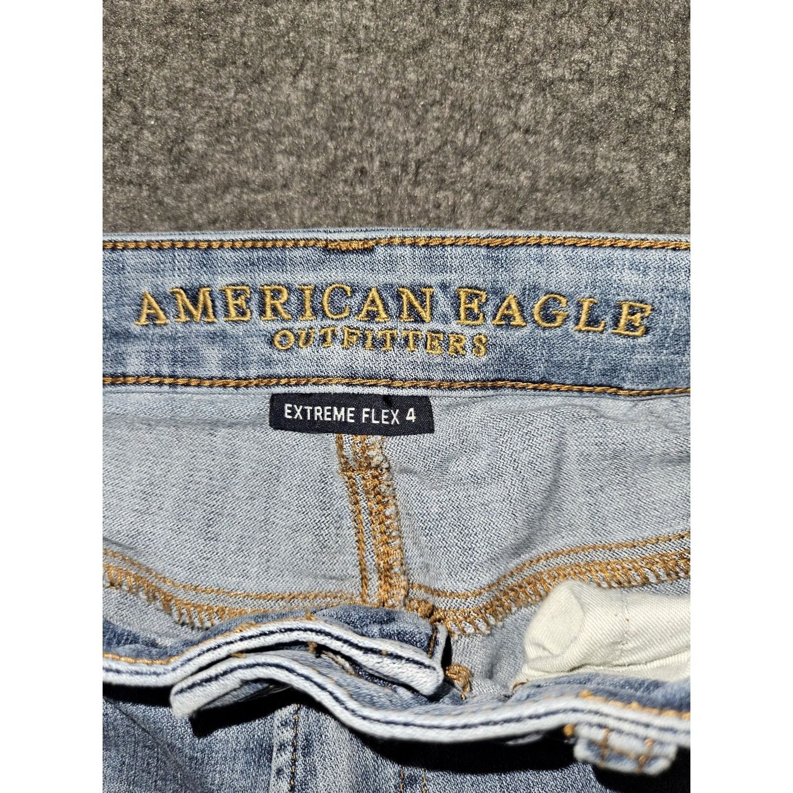 Vintage American Eagle Jeans Mens 32x32 Slim Straight Distressed Extreme Flex Denim Pant Size US 32 / EU 48 - 2 Thumbnail