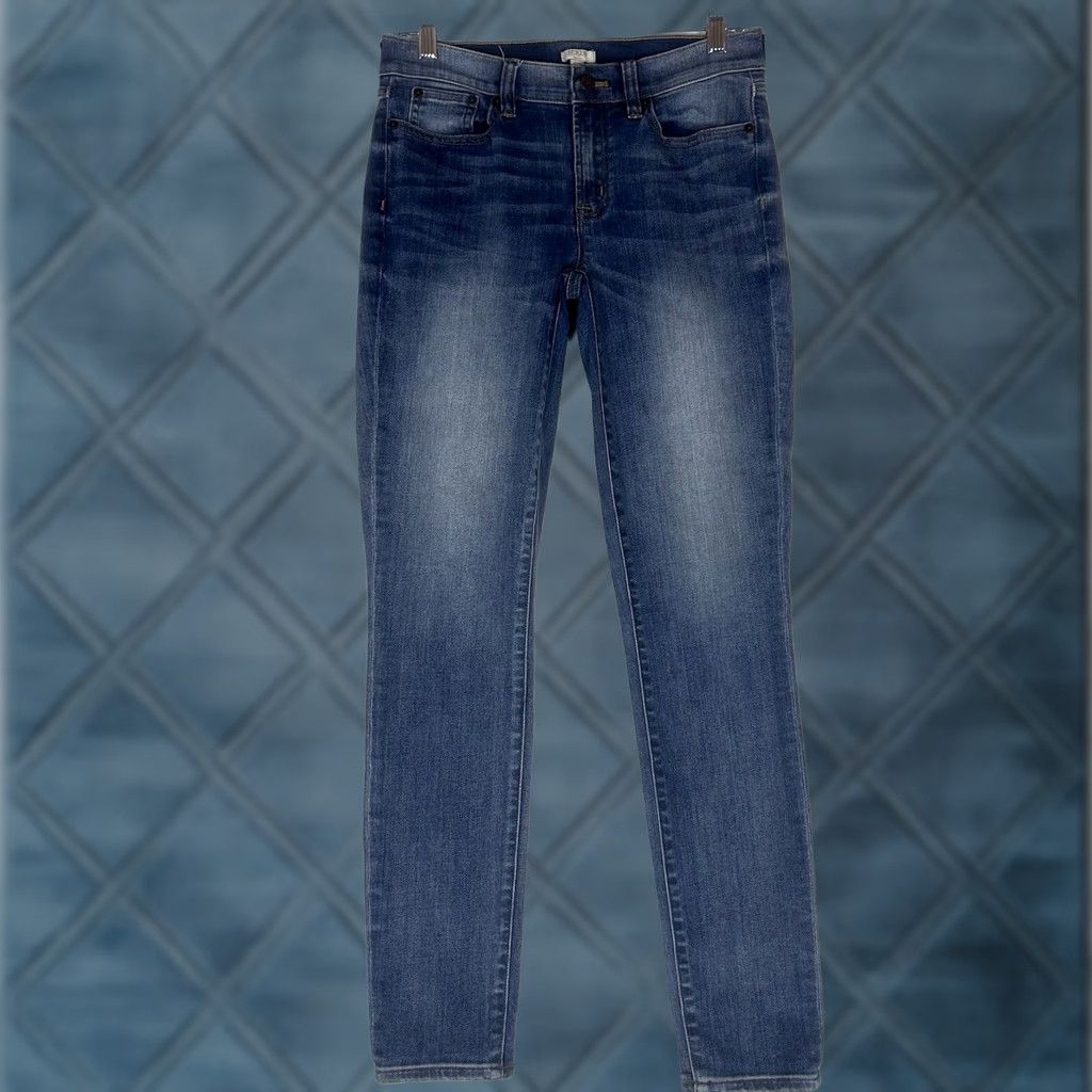 J.Crew J.Crew Jeans Skinny Low Rise 27/30 Womens Button Zip 30in Inseam Stretch Pockets Blue Size 27" / US 4 / IT 40 - 1 Thumbnail