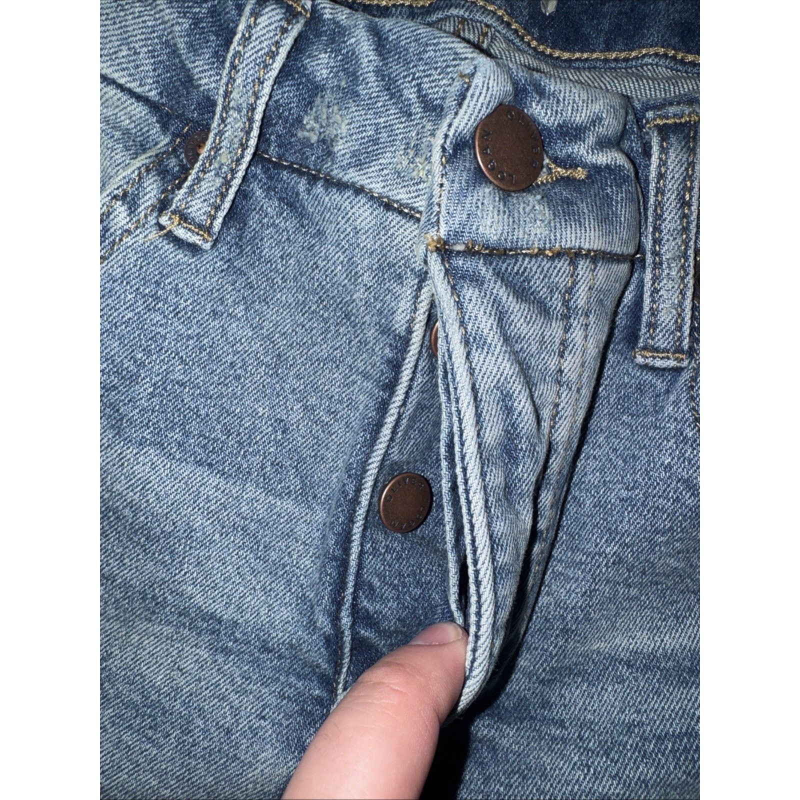 Vintage Oliver Logan Button Fly Jeans Blue 32x31 Flared Size US 32 / EU 48 - 4 Thumbnail