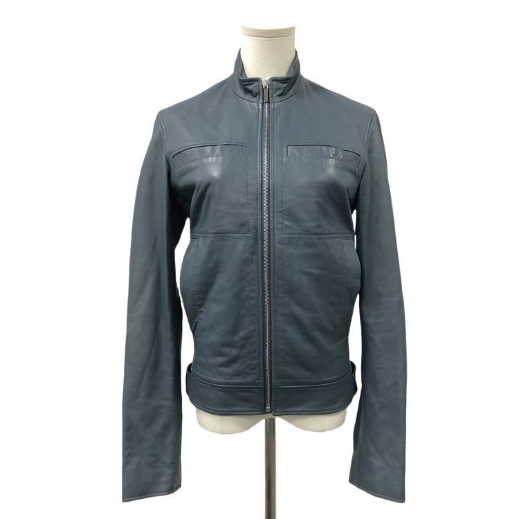 Dior Dior Blue Leather Jacket Size S Size US S / EU 44-46 / 1 - 1 Thumbnail