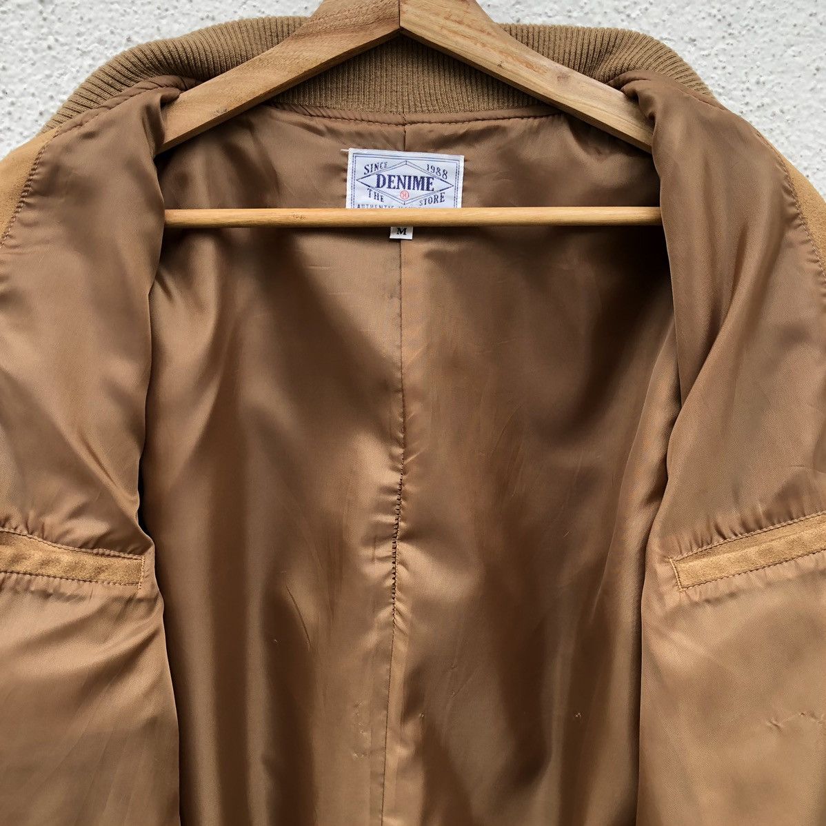 Denime DENIME Men’s Suede Ma-1 Bomber Jacket Size US M / EU 48-50 / 2 - 15 Thumbnail