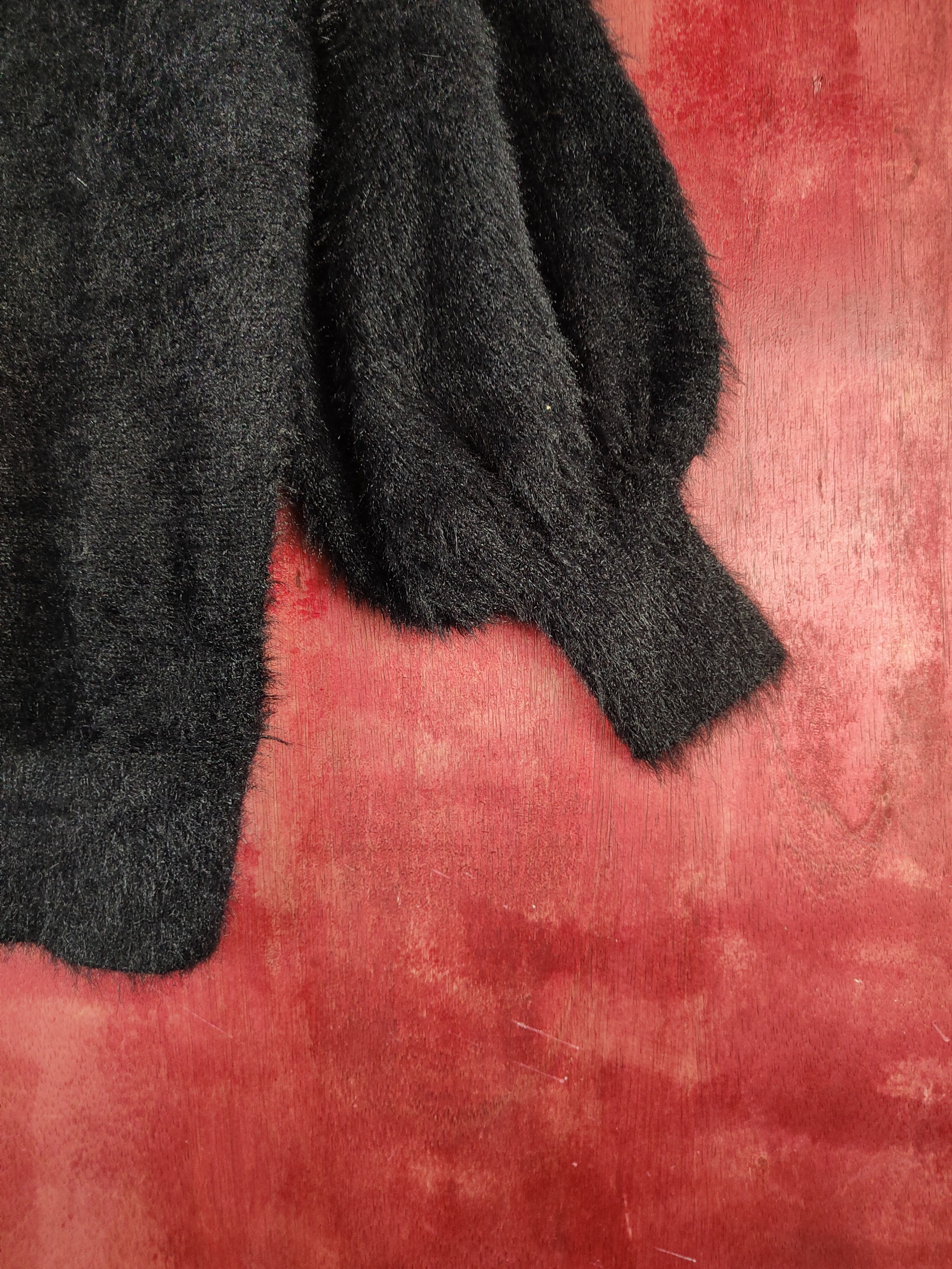 Japanese Brand × Vintage Rare Vintage Only Black Fur Mohair Knitwear Size S / US 4 / IT 40 - 6 Thumbnail
