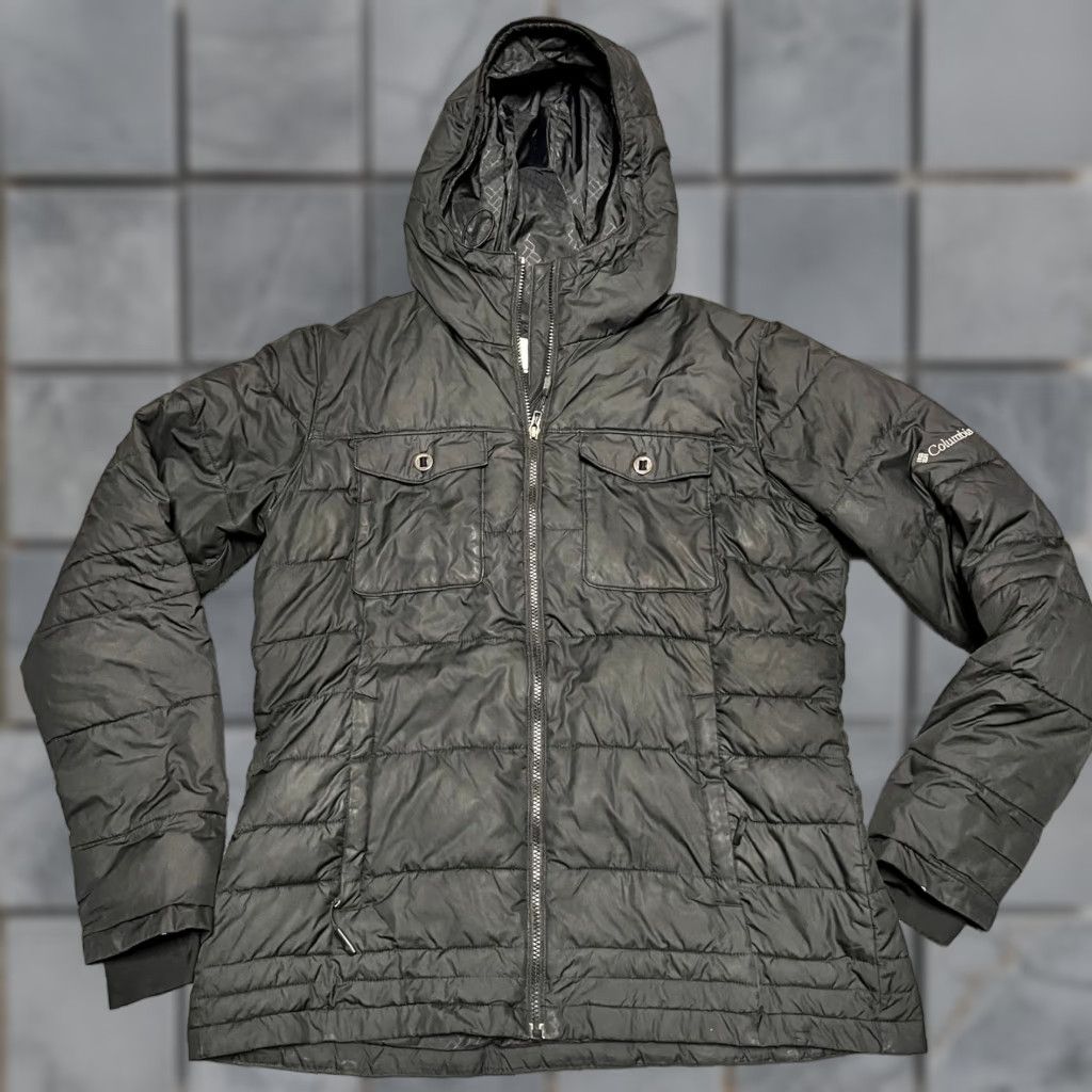 Vintage Columbia Jacket Womens XL Black Puffer Hooded Down Winter Ski Coat Size XL / US 12-14 / IT 48-50 - 1 Thumbnail
