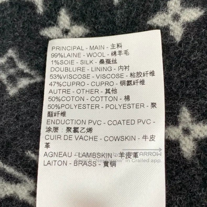 Louis Vuitton Louis Vuitton 22 black lining logo, full print, hooded bel Size XXS / US 00 / IT 34 - 8 Thumbnail