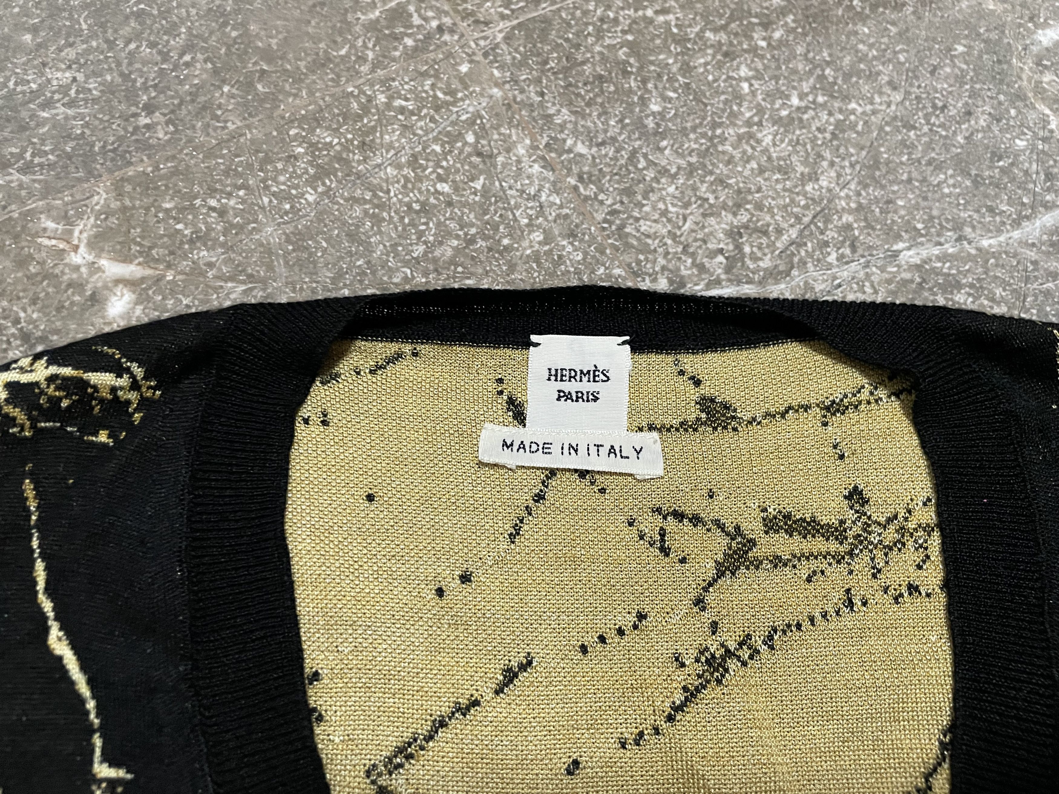 Hermes × Maison Margiela Hermes Gold Marble Longsleeve Shirt Size XS / US 0-2 / IT 36-38 - 4 Thumbnail