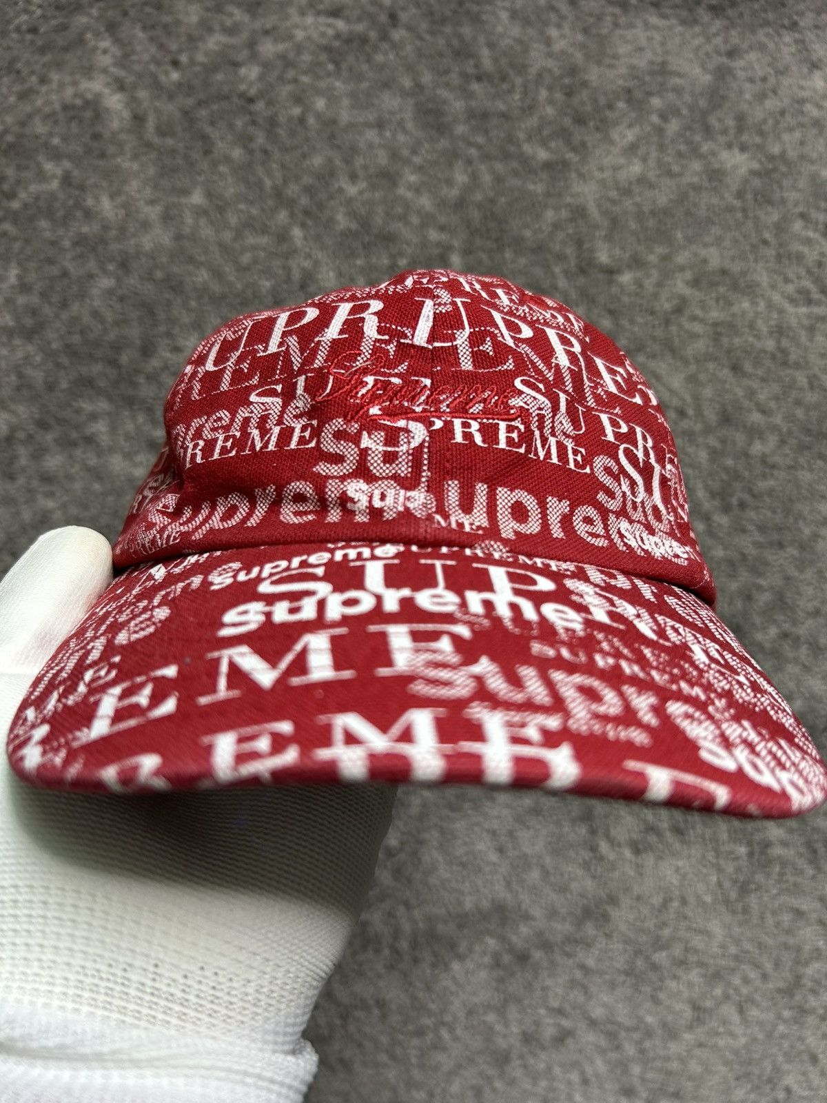 Other Supreme Logo Pattern 6-Panel Dark Red Made in USA FW20 Size ONE SIZE - 1 Thumbnail