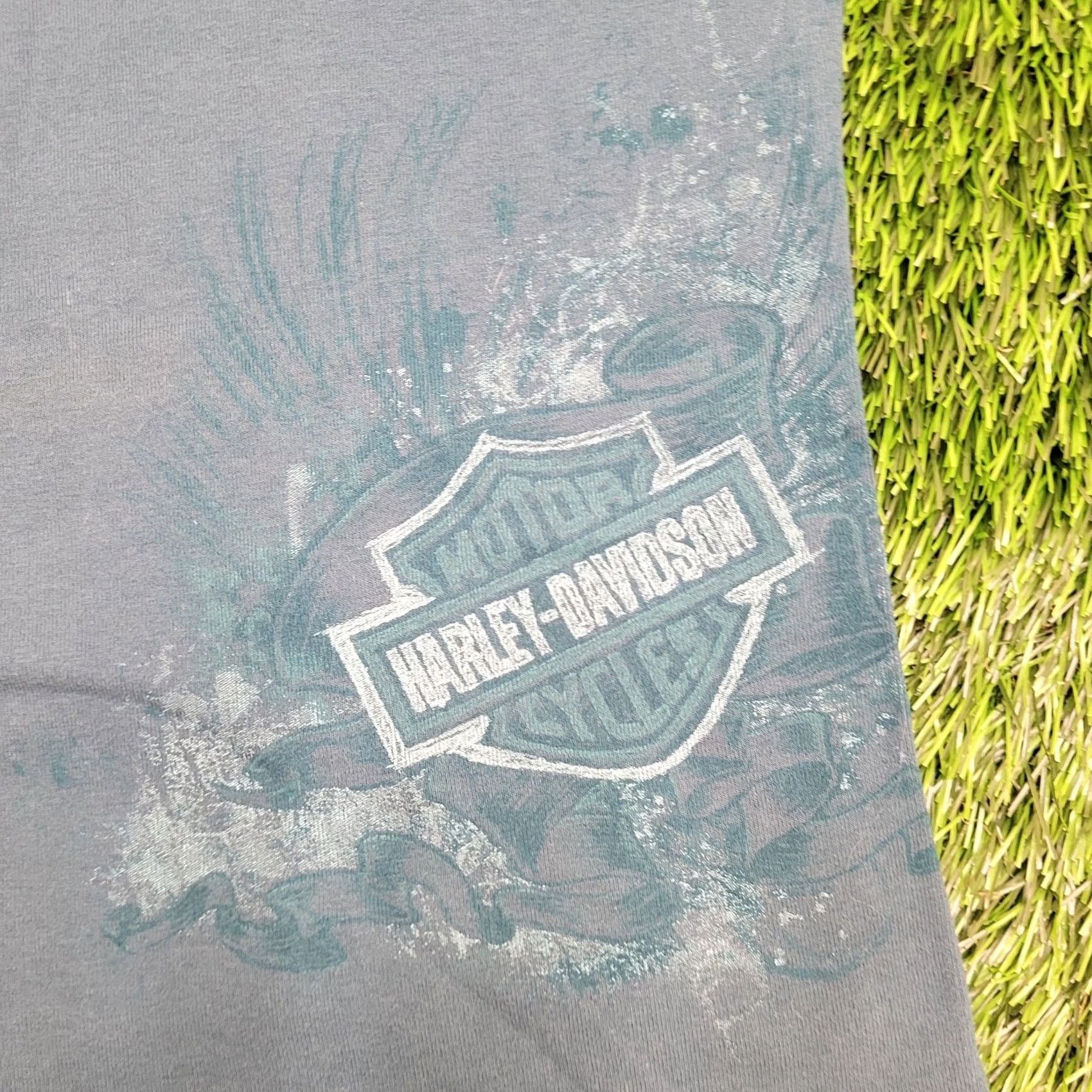 Harley Davidson Vintage Harley-Davidson Tank Teens Medium 16x24 Boston Blue Graphic Print Logo Shirt Sleeve- less Tank Top? Size US M / EU 48-50 / 2 - 5 Thumbnail