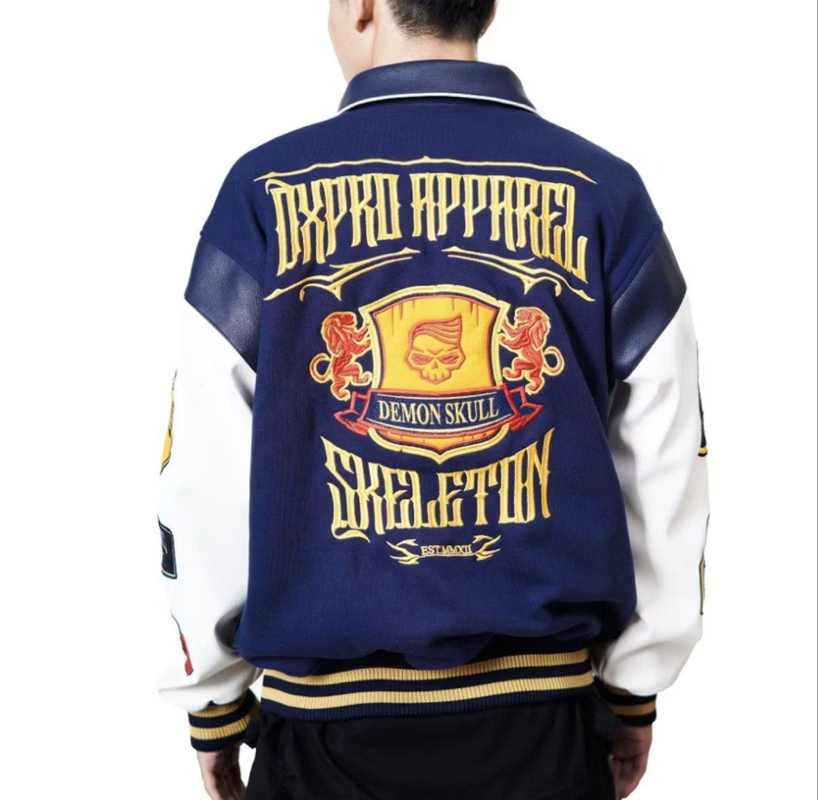 Other Varsity jacket skelton navy streetwear Size US L / EU 52-54 / 3 - 3 Thumbnail