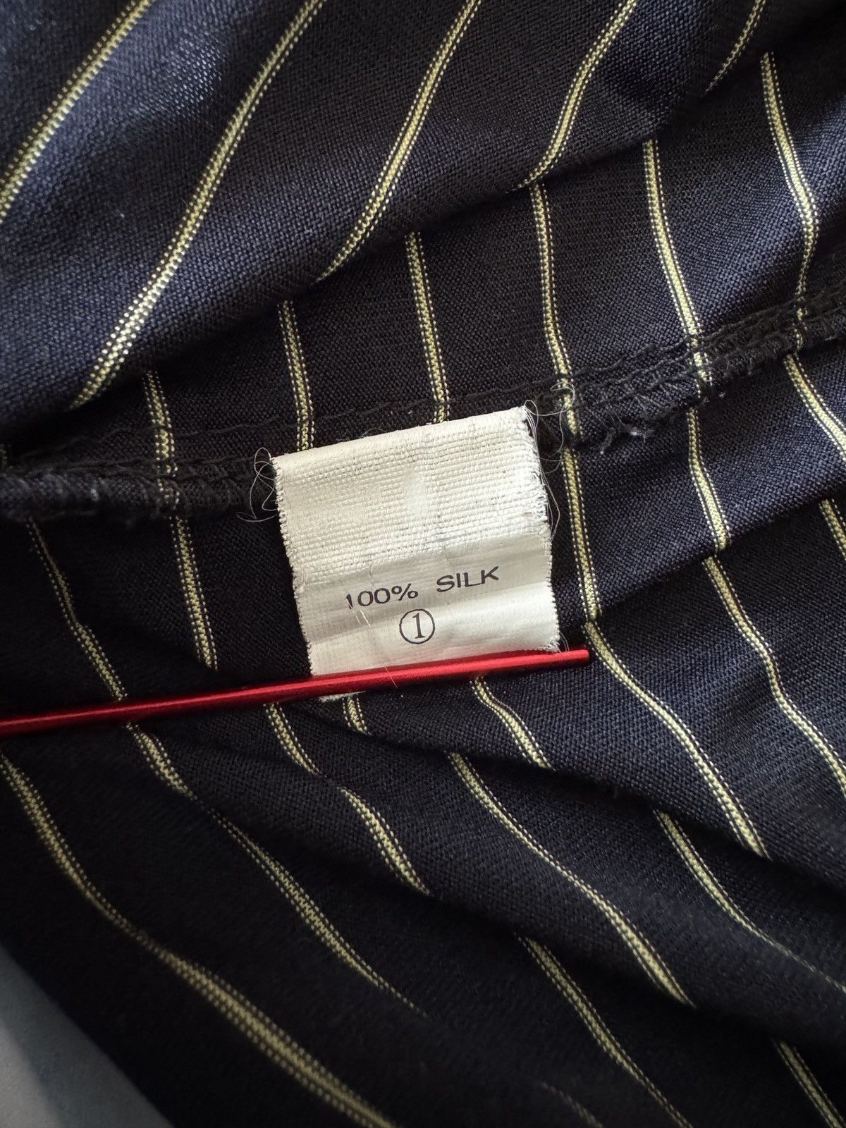 Yves Saint Laurent 🔥🔥 Vintage Yves Saint Laurent Silk Striped Polo Shirt Size US XL / EU 56 / 4 - 6 Thumbnail