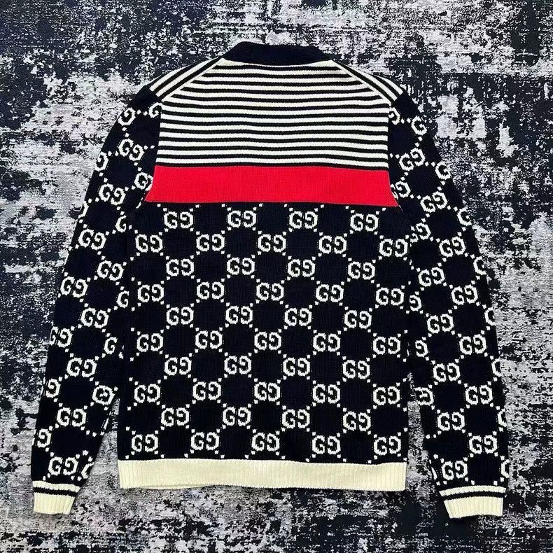 Gucci gucci double g print red blue striped cardigan Size US XS / EU 42 / 0 - 3 Thumbnail