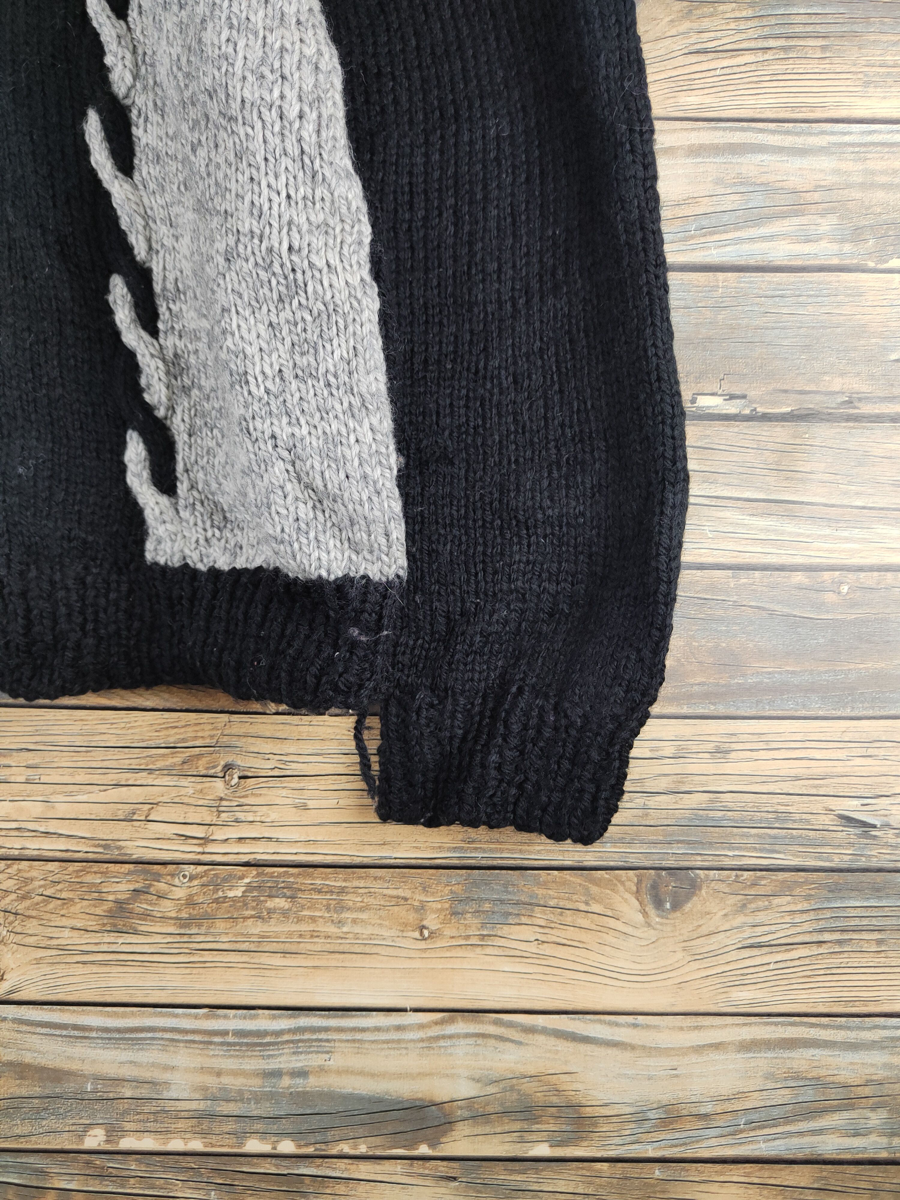 Japanese Brand DL Japanese Brand Black Gray Knitwear Sweatshirts #46-435 Size US L / EU 52-54 / 3 - 6 Thumbnail