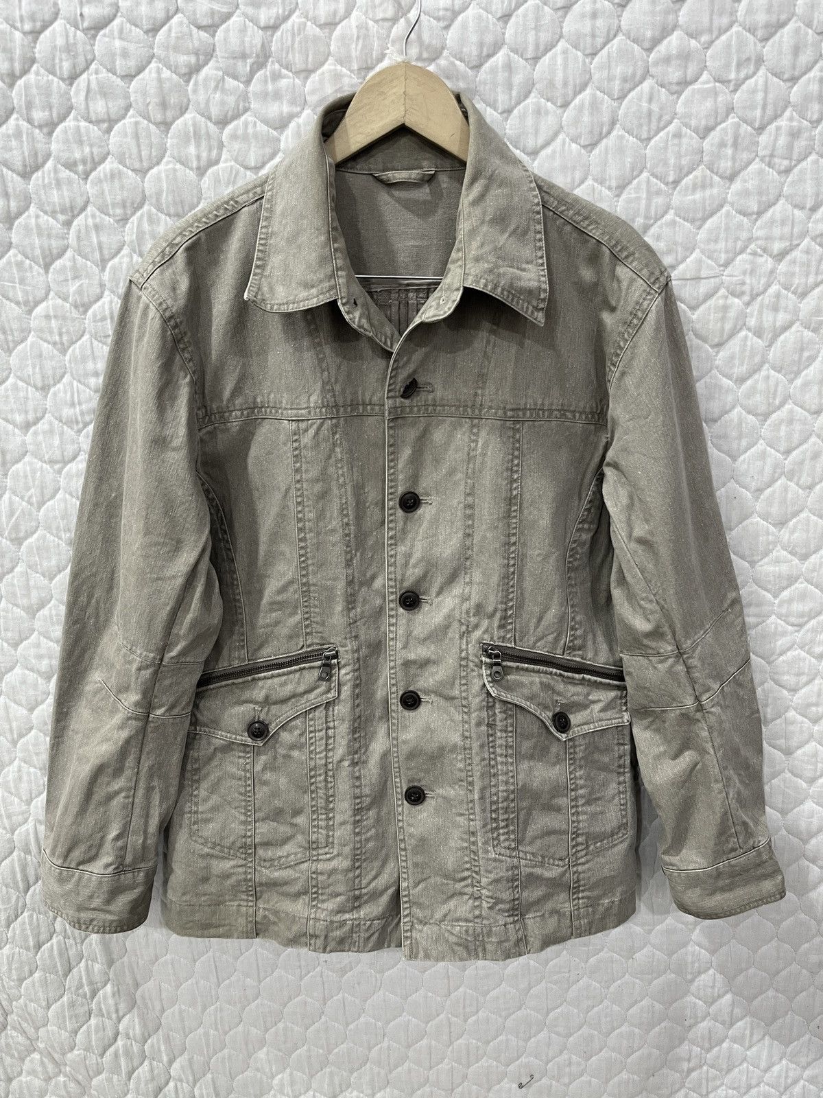 image of Archival Clothing x Avant Garde Archive Kansai Jacket in Beige, Men's (Size Small)