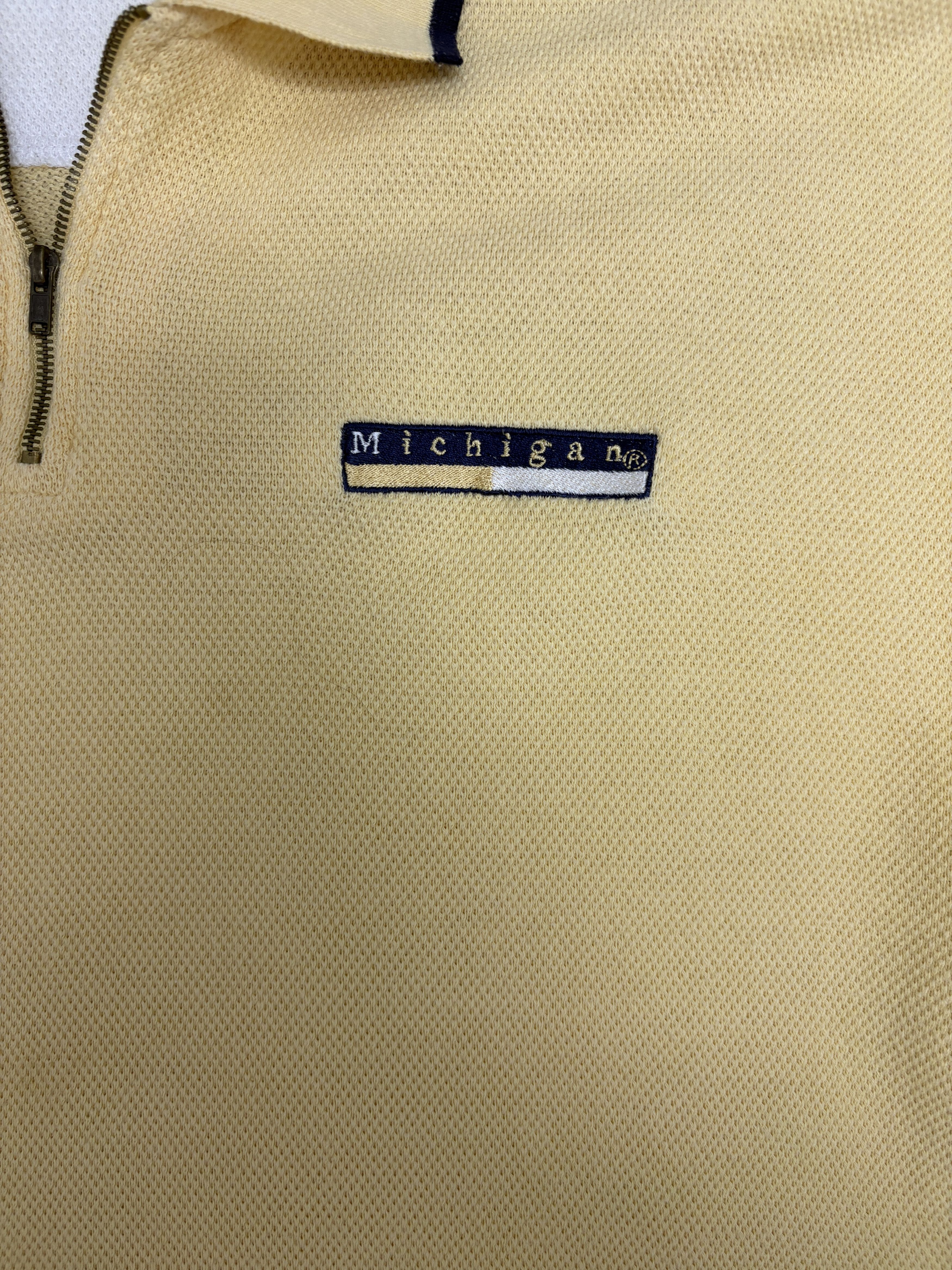 Vintage Michigan Wolverines Vintage Yellow Polo T-Shirt Tee Size US L / EU 52-54 / 3 - 2 Thumbnail