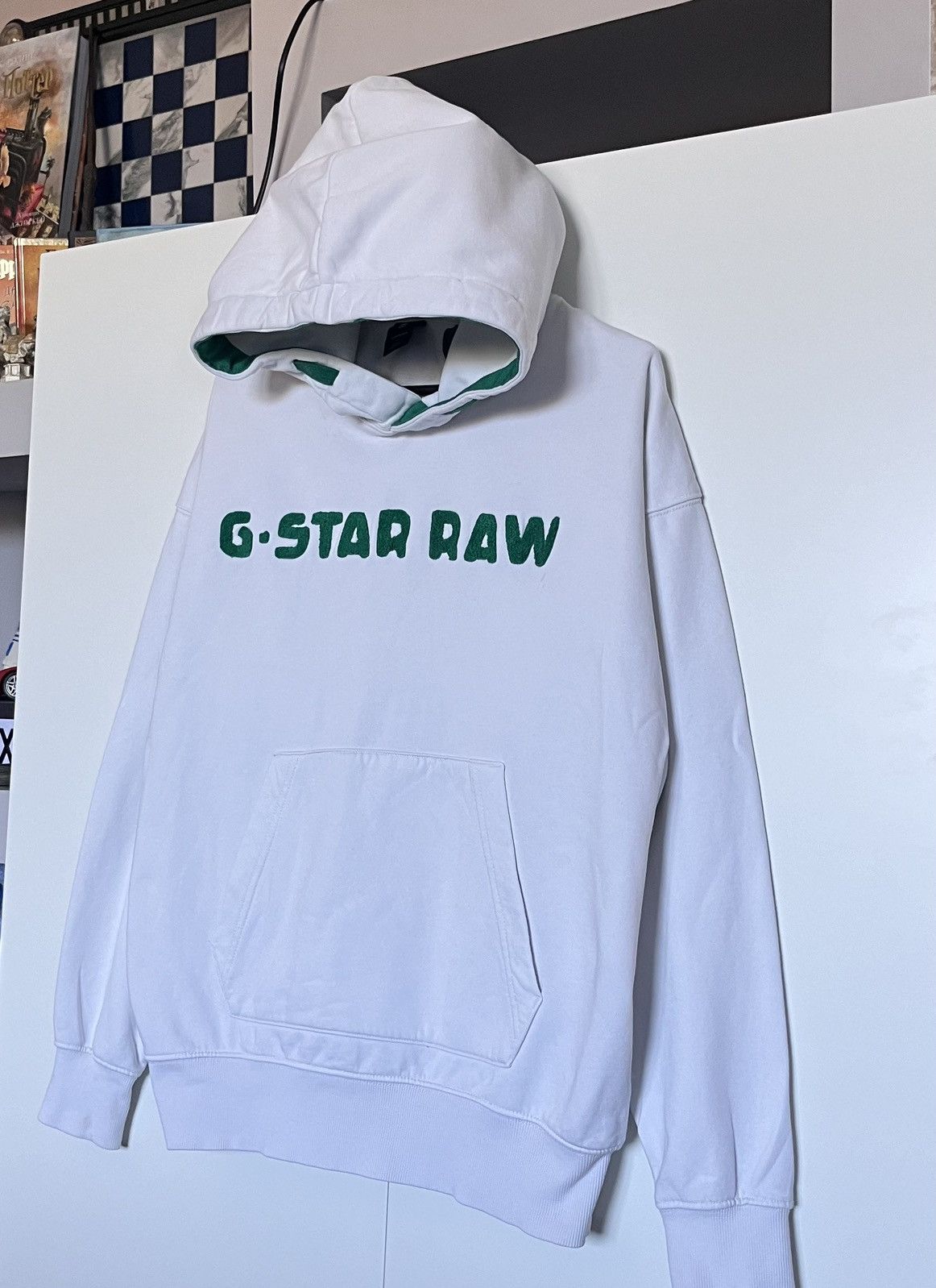 G-Star × Vintage Vintage y2k Avantgarde Gstar Raw Big Logo Hoodie Size US S / EU 44-46 / 1 - 10 Thumbnail