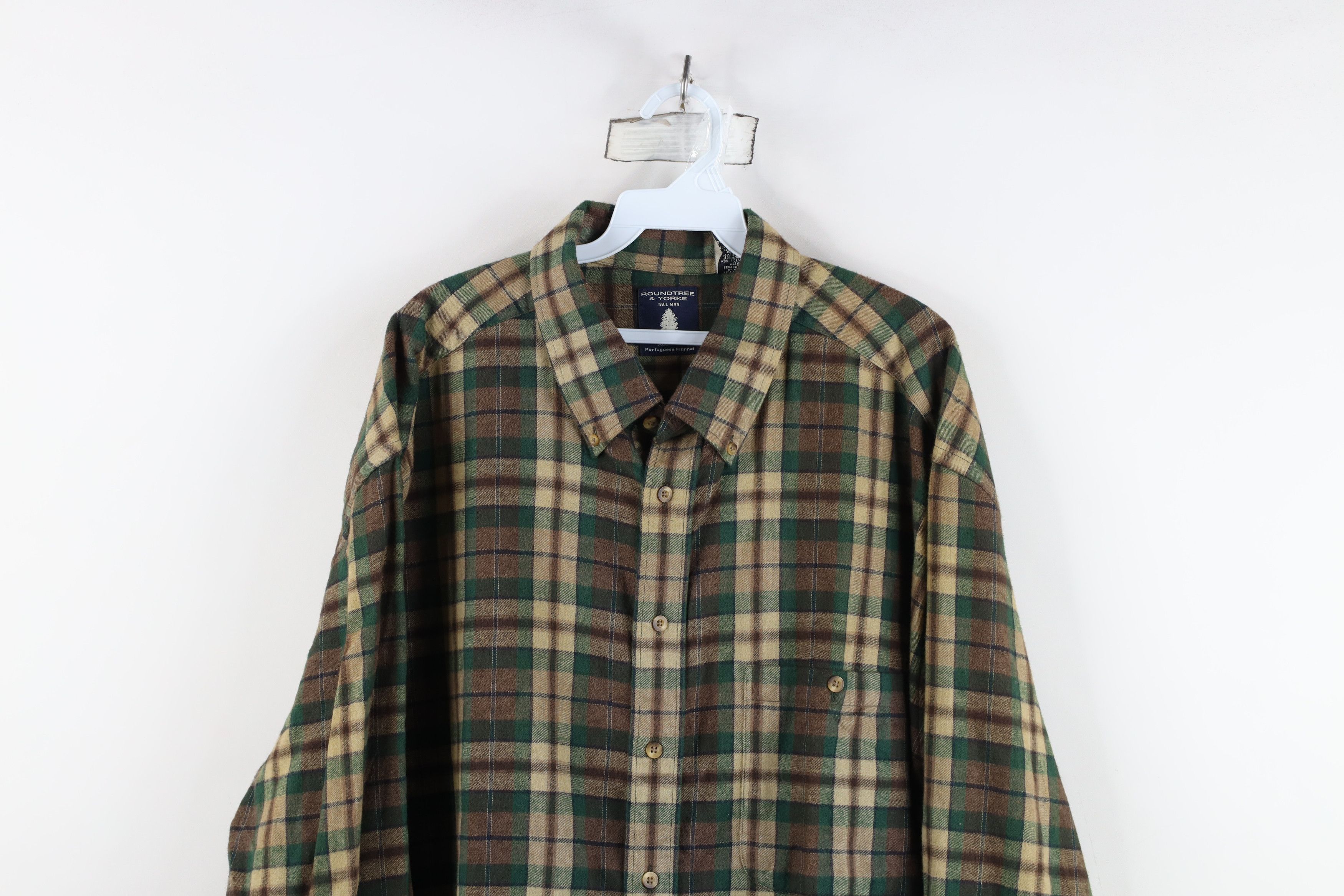 Vintage Vintage Y2K Streetwear Button Down Shirt Green Plaid Size US XXL / EU 58 / 5 - 2 Thumbnail