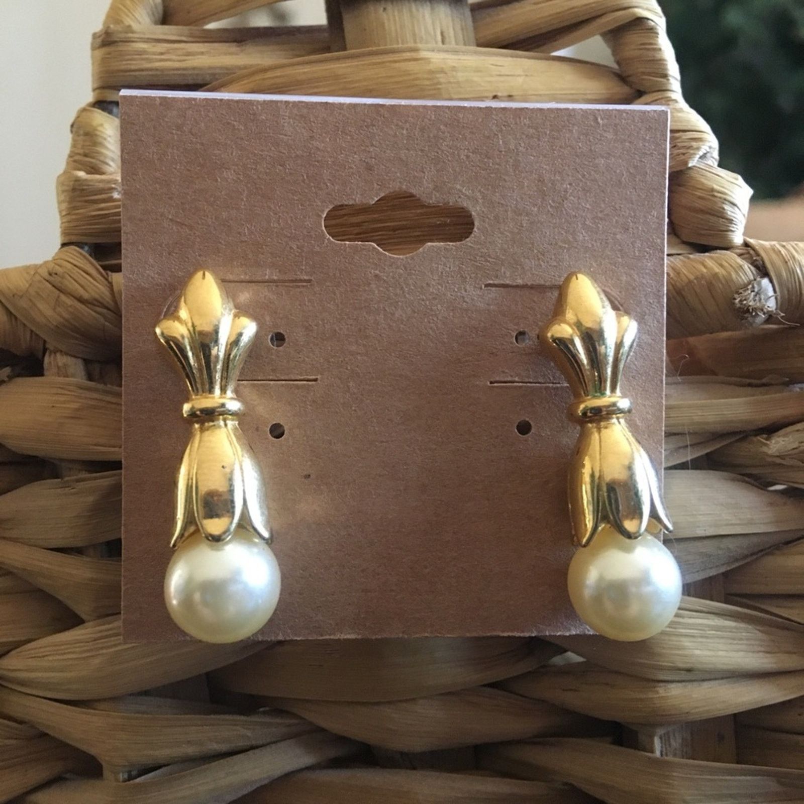 Jewelry Premier Designs Gold And Faux Pearl Earrings, Women's