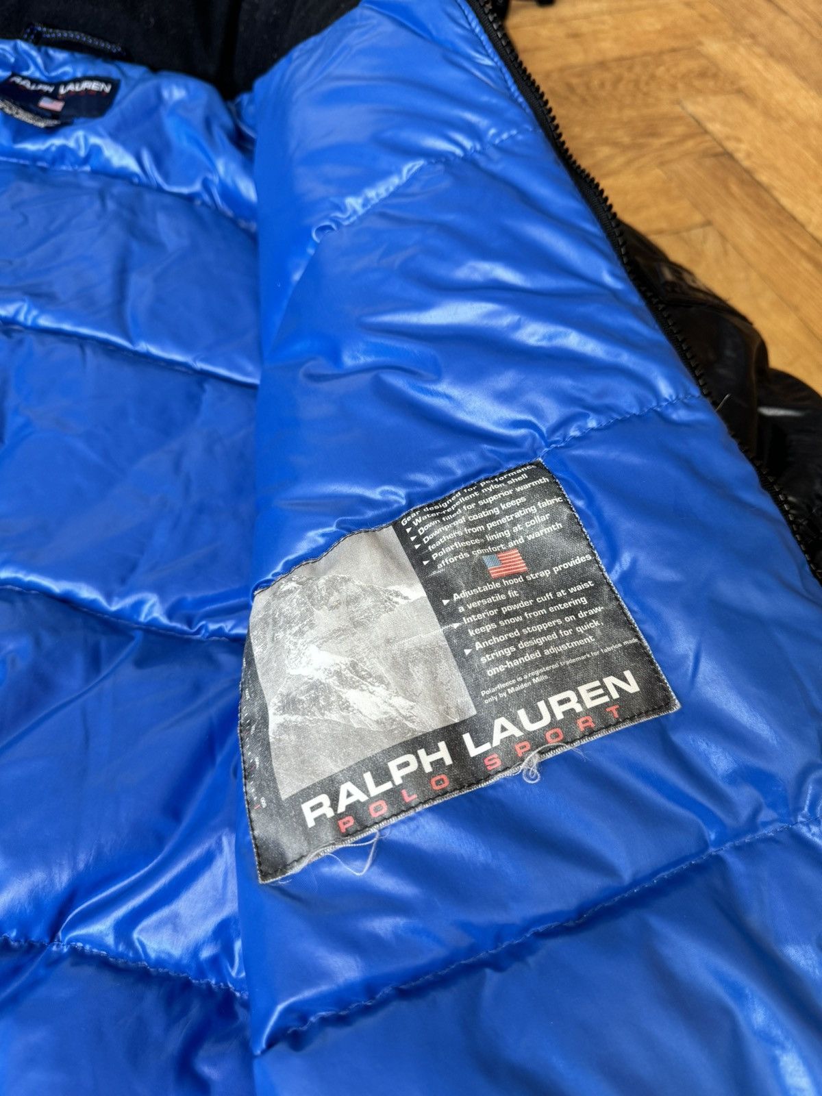 Ralph Lauren × Ralph Lauren Sport 90’s Ralph Lauren Polo Sport Black Shiny Puffer Jacket M Size US M / EU 48-50 / 2 - 7 Thumbnail